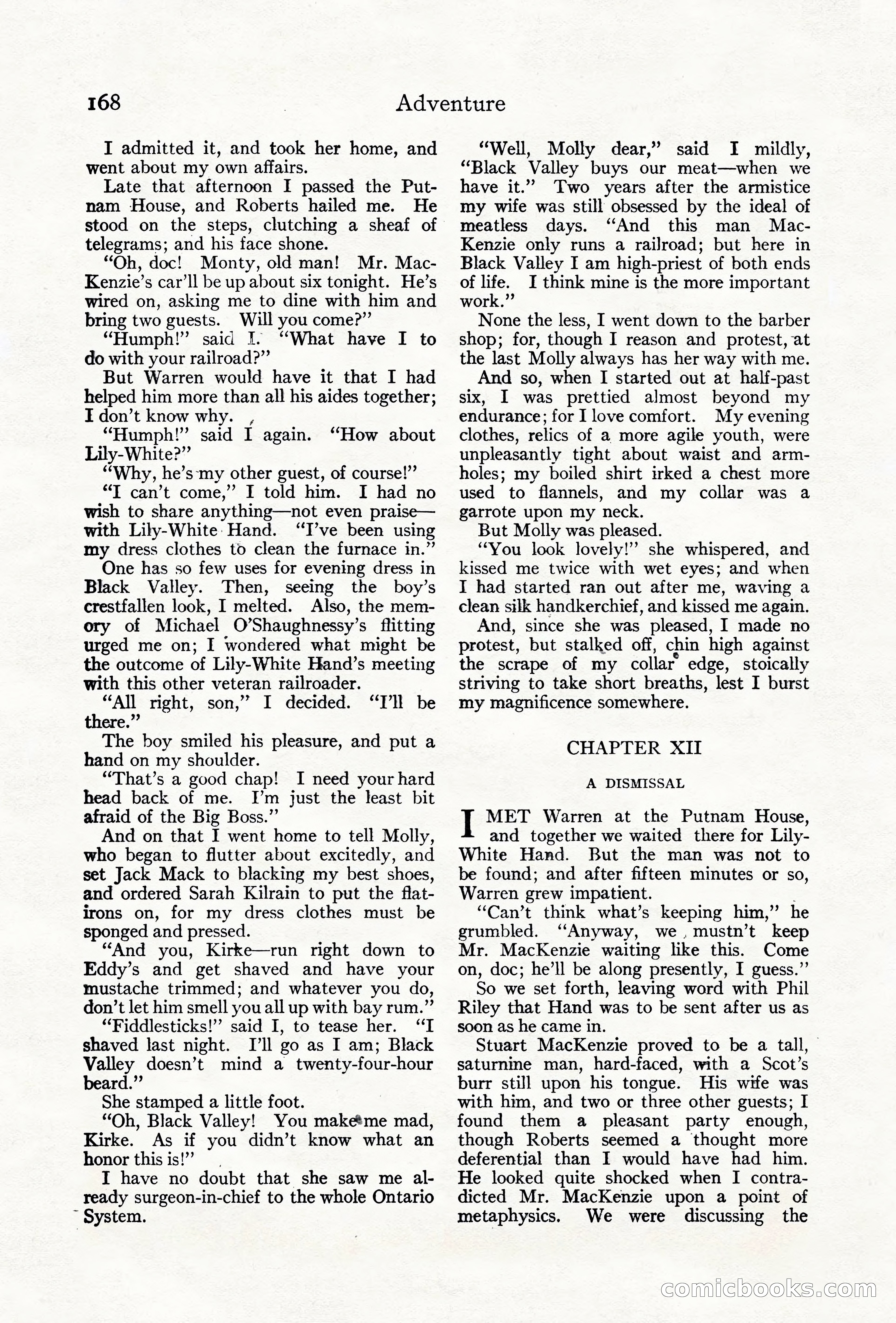 Adventure Magazine Cover, June 18, 1921 — page 178 of 204