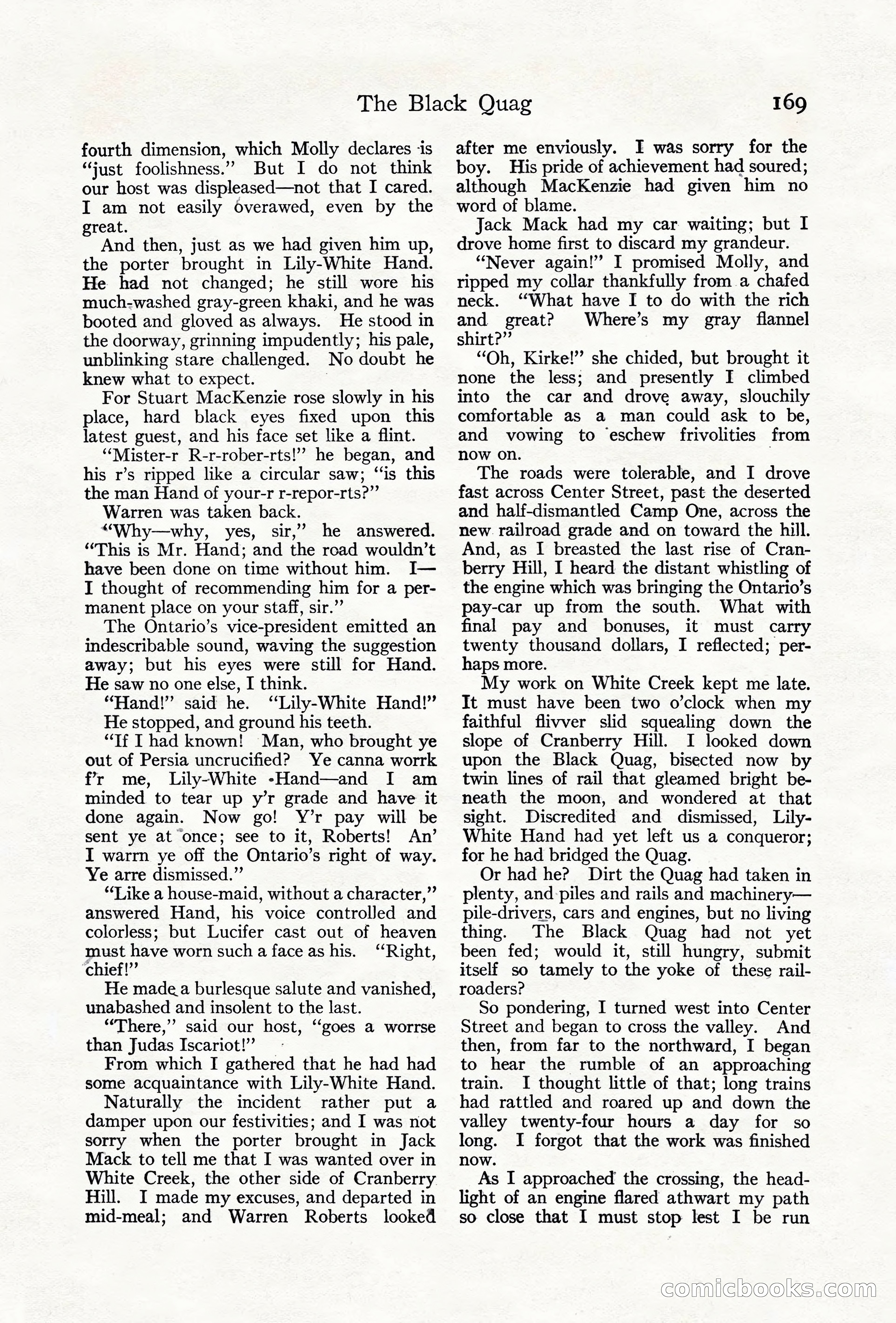 Adventure Magazine Cover, June 18, 1921 — page 179 of 204
