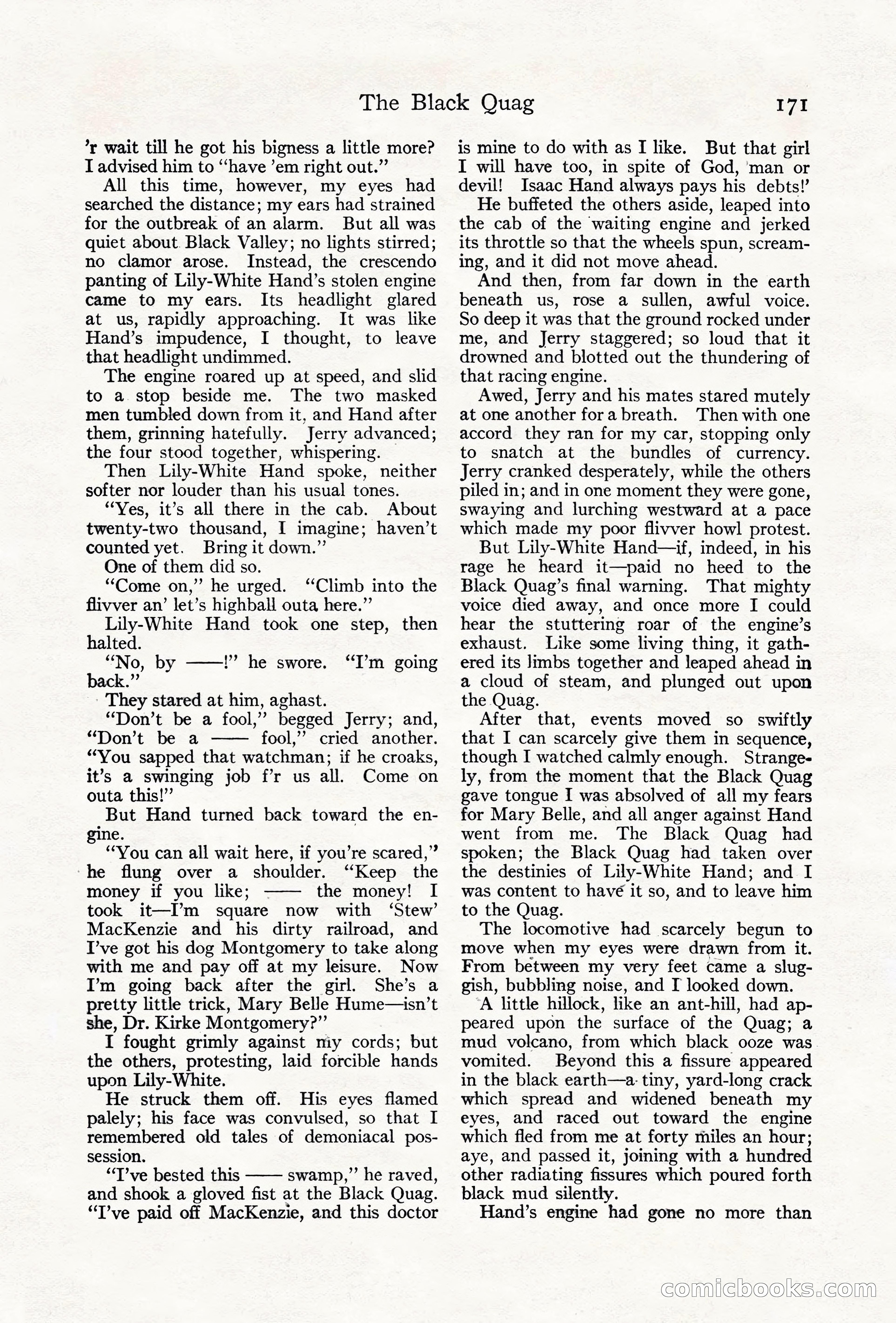 Adventure Magazine Cover, June 18, 1921 — page 181 of 204