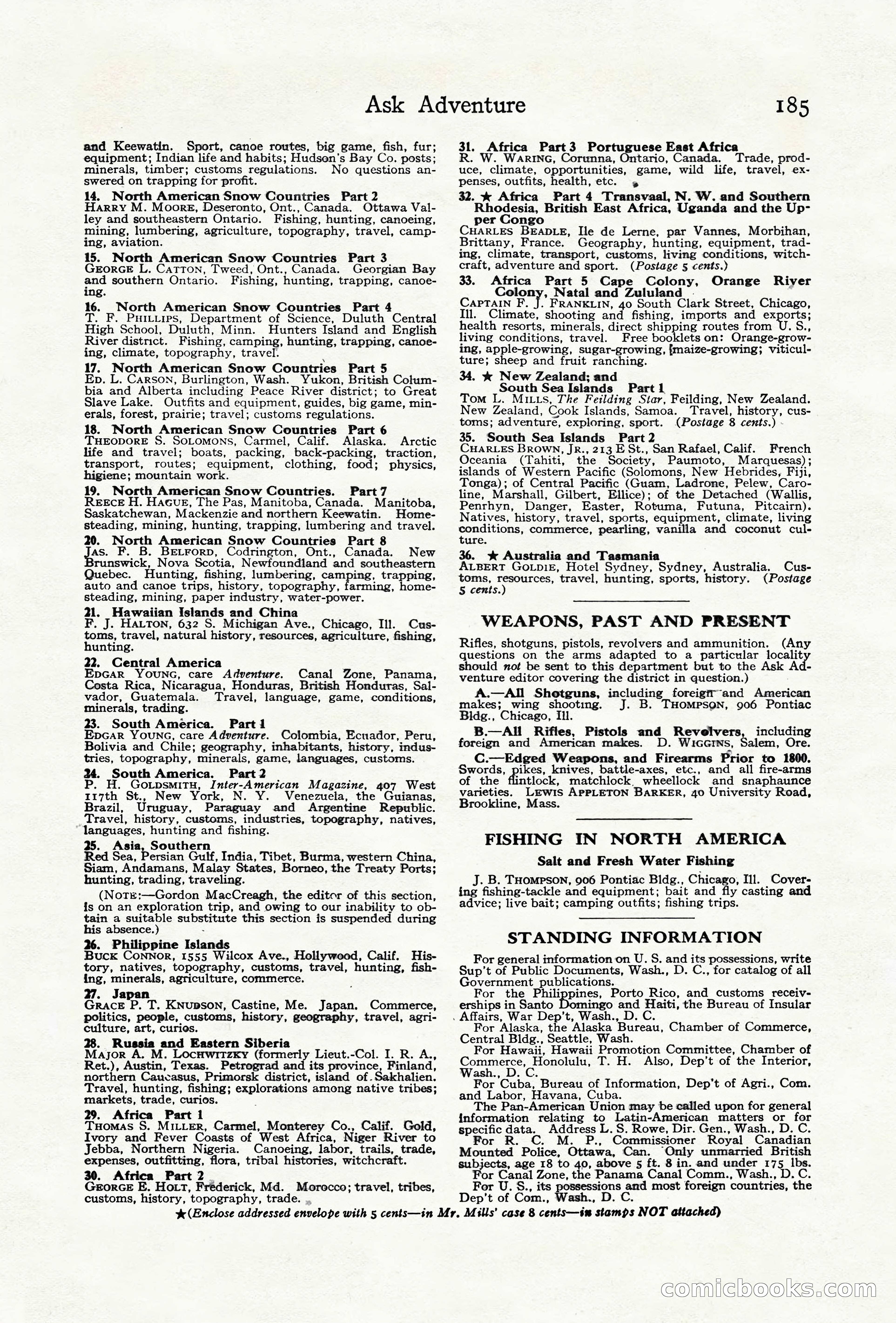 Adventure Magazine Cover, June 18, 1921 — page 195 of 204