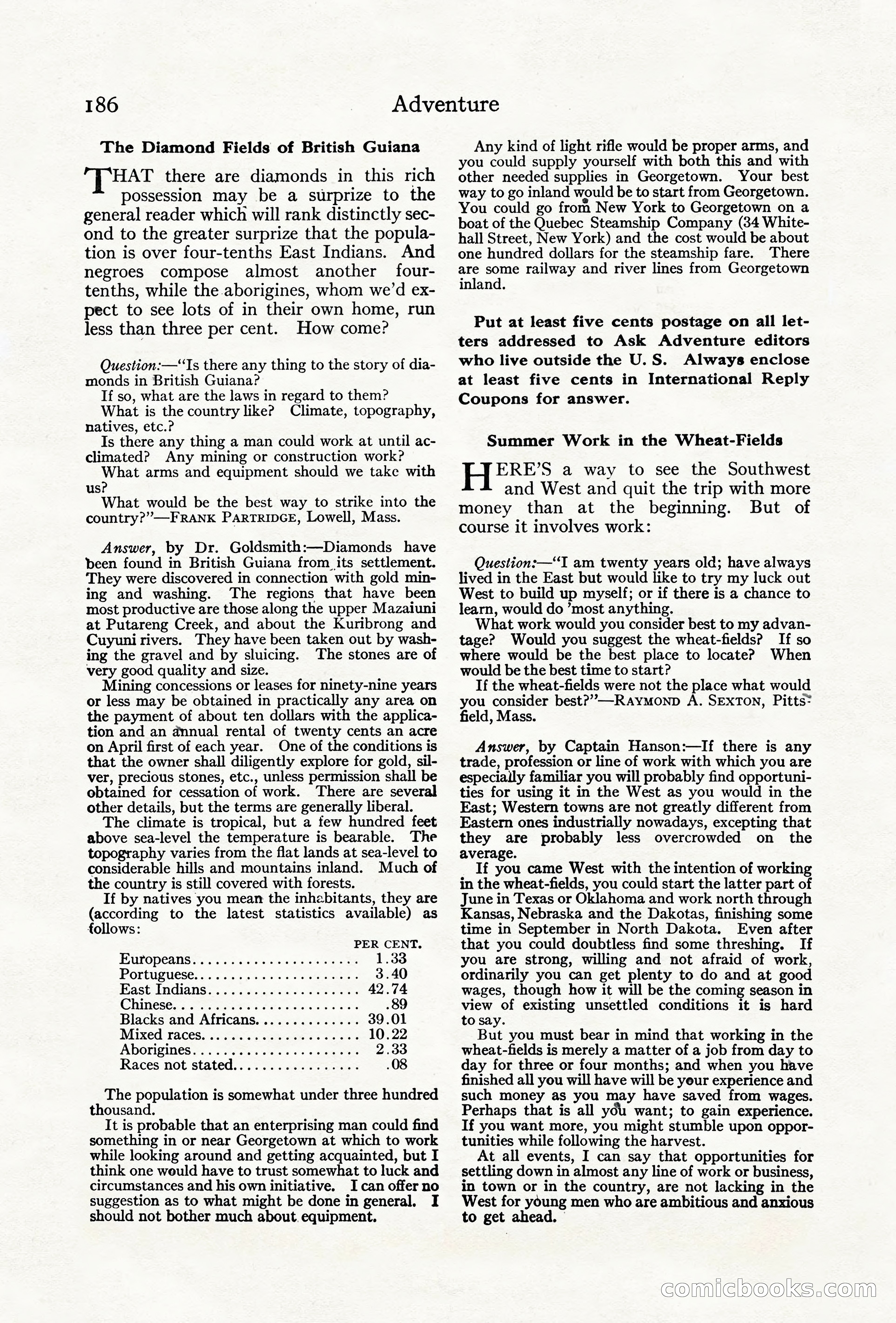 Adventure Magazine Cover, June 18, 1921 — page 196 of 204