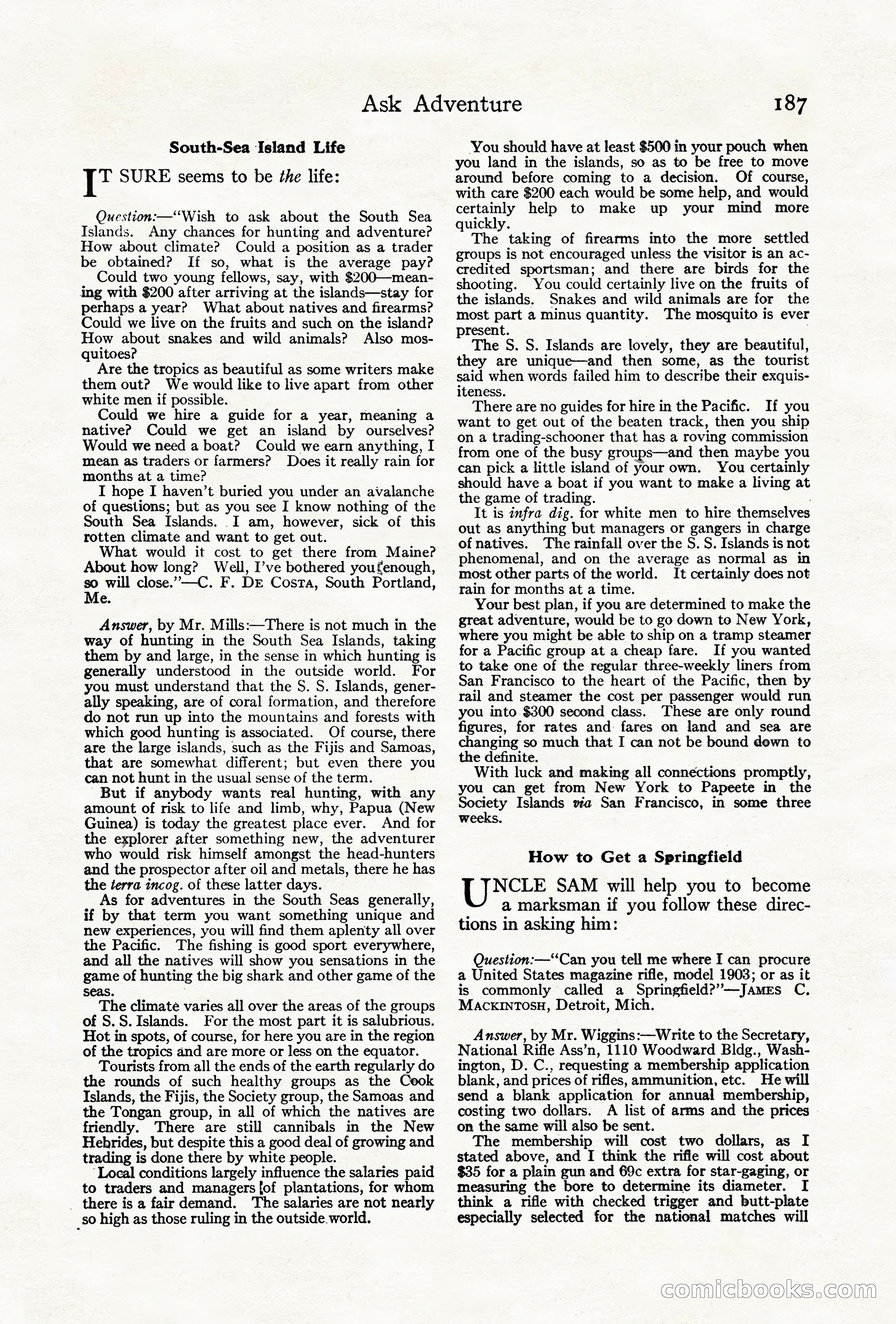 Adventure Magazine Cover, June 18, 1921 — page 197 of 204