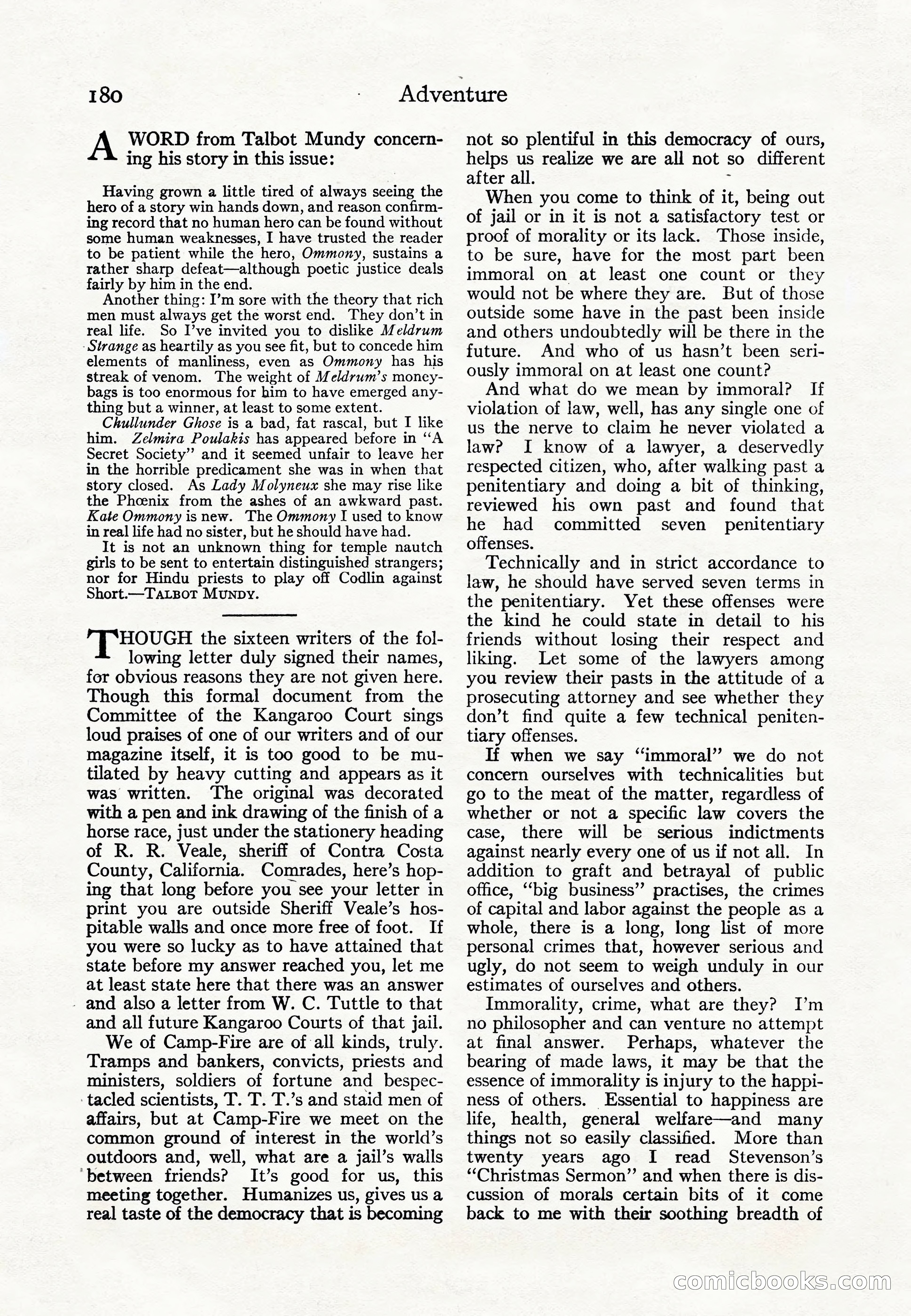 Adventure Magazine Cover — page 182 of 196