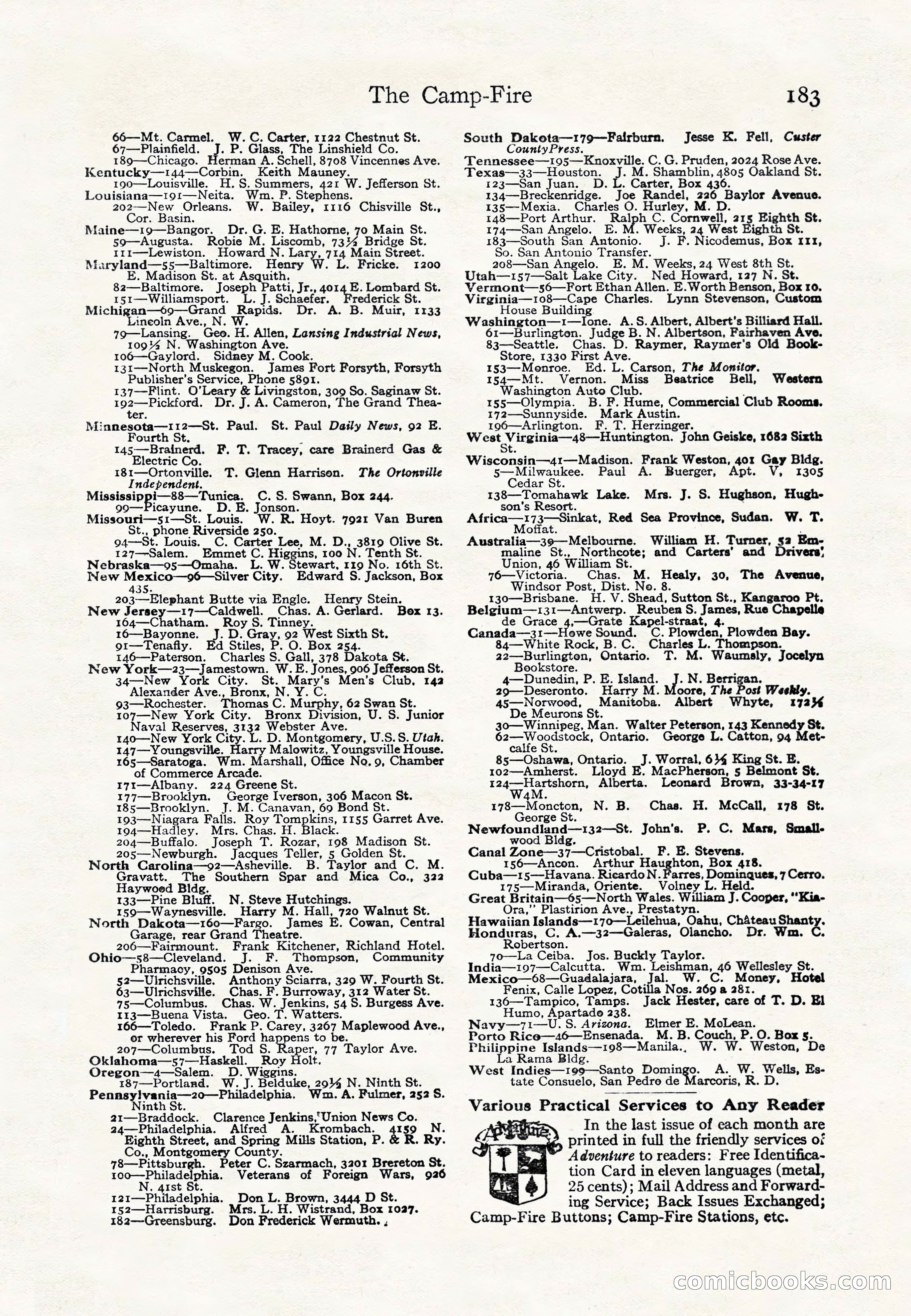 Adventure Magazine Cover — page 185 of 196