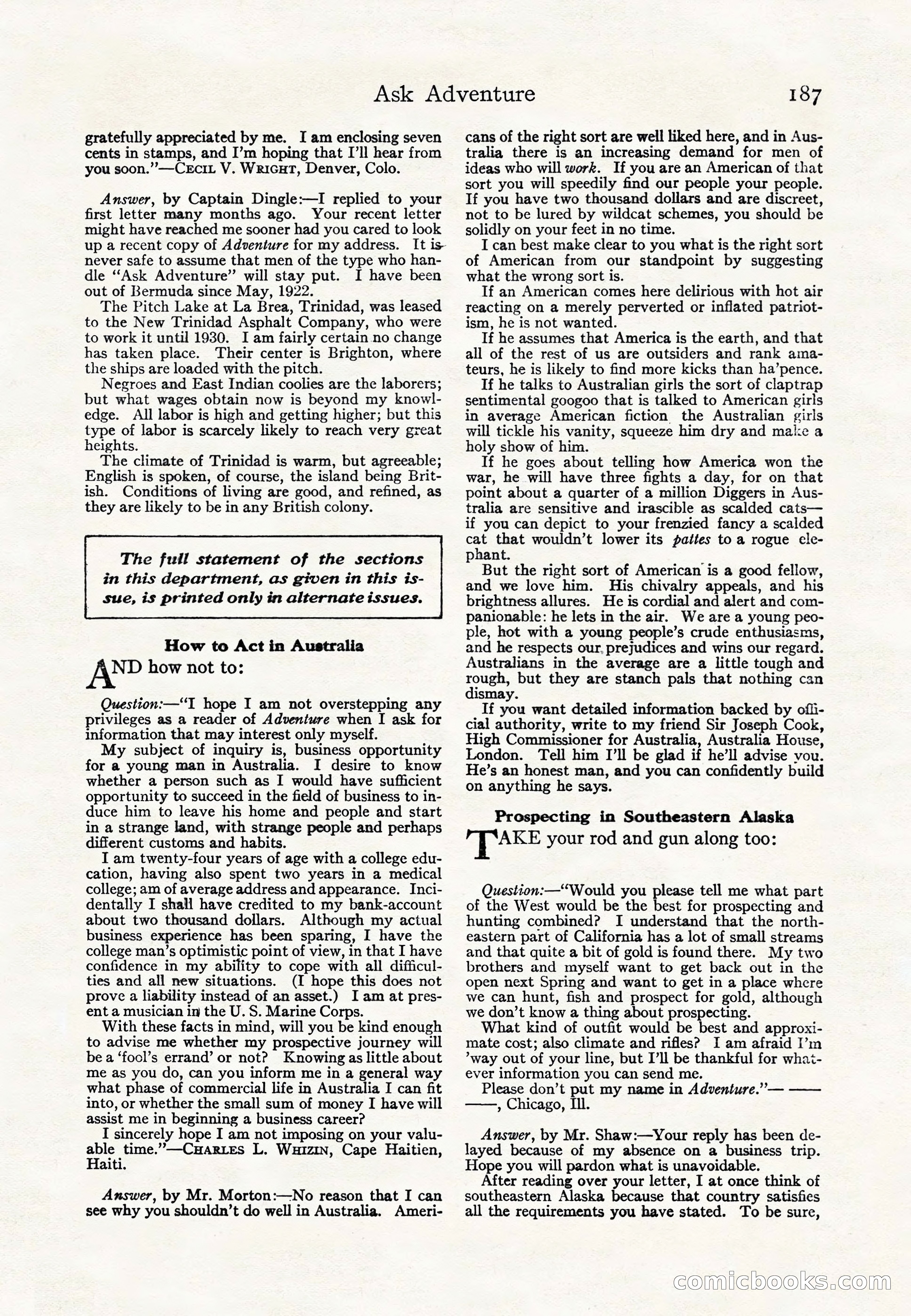 Adventure Magazine Cover — page 189 of 196