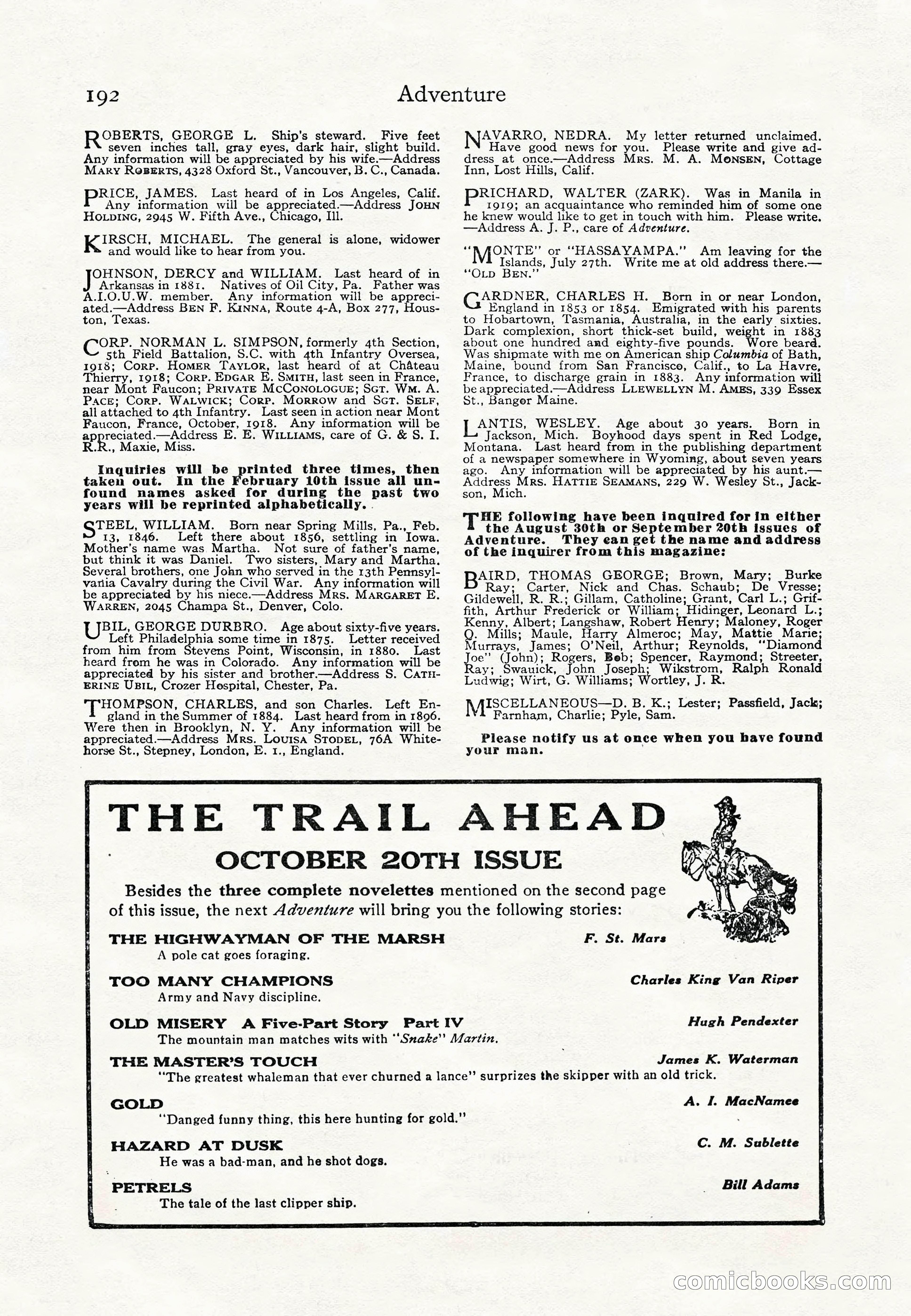 Adventure Magazine Cover — page 194 of 196