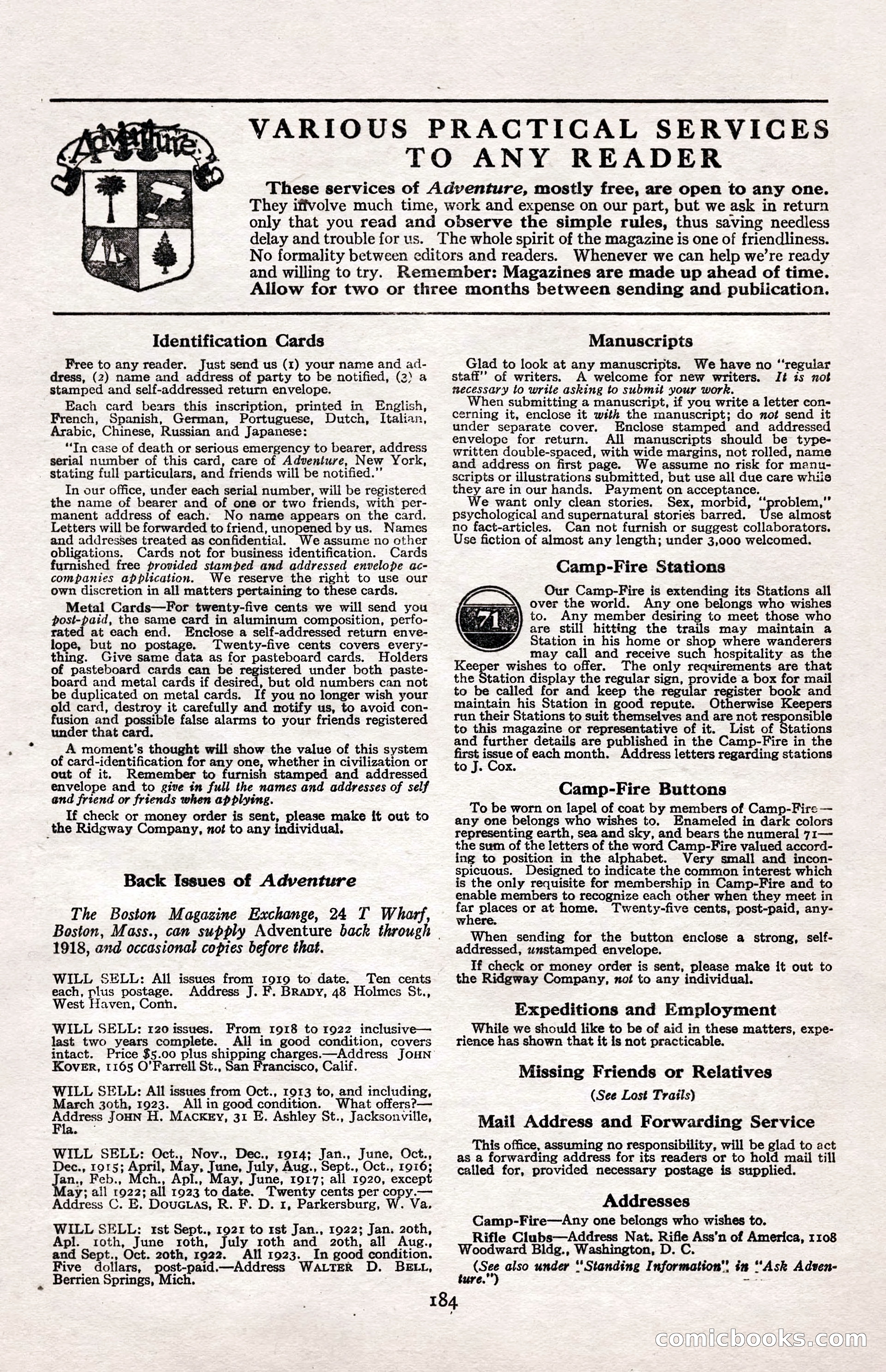 Adventure Magazine Cover — page 190 of 200