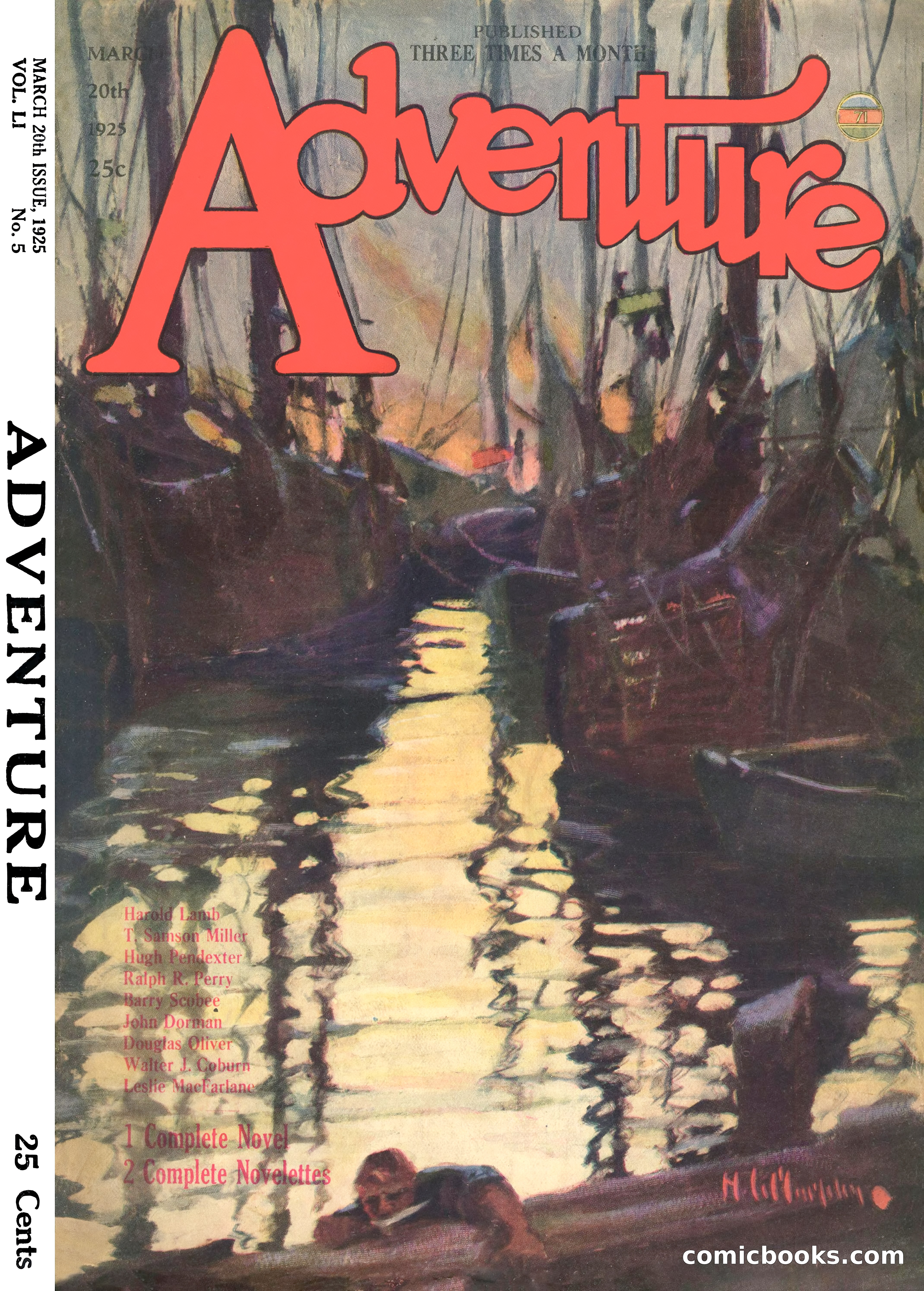 Adventure Magazine Cover, March 20, 1925 — page 1 of 212
