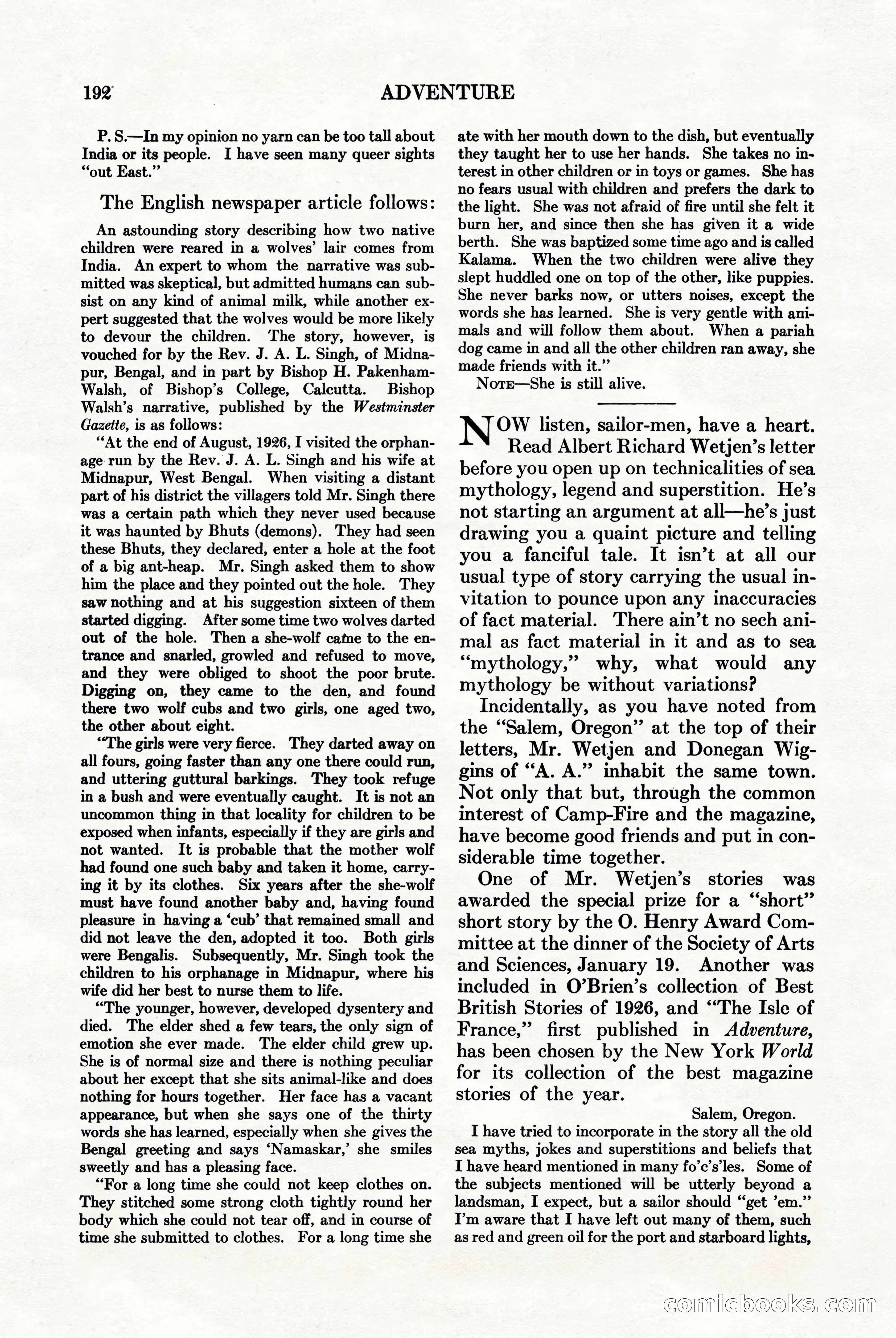 Adventure Magazine Cover — page 194 of 212