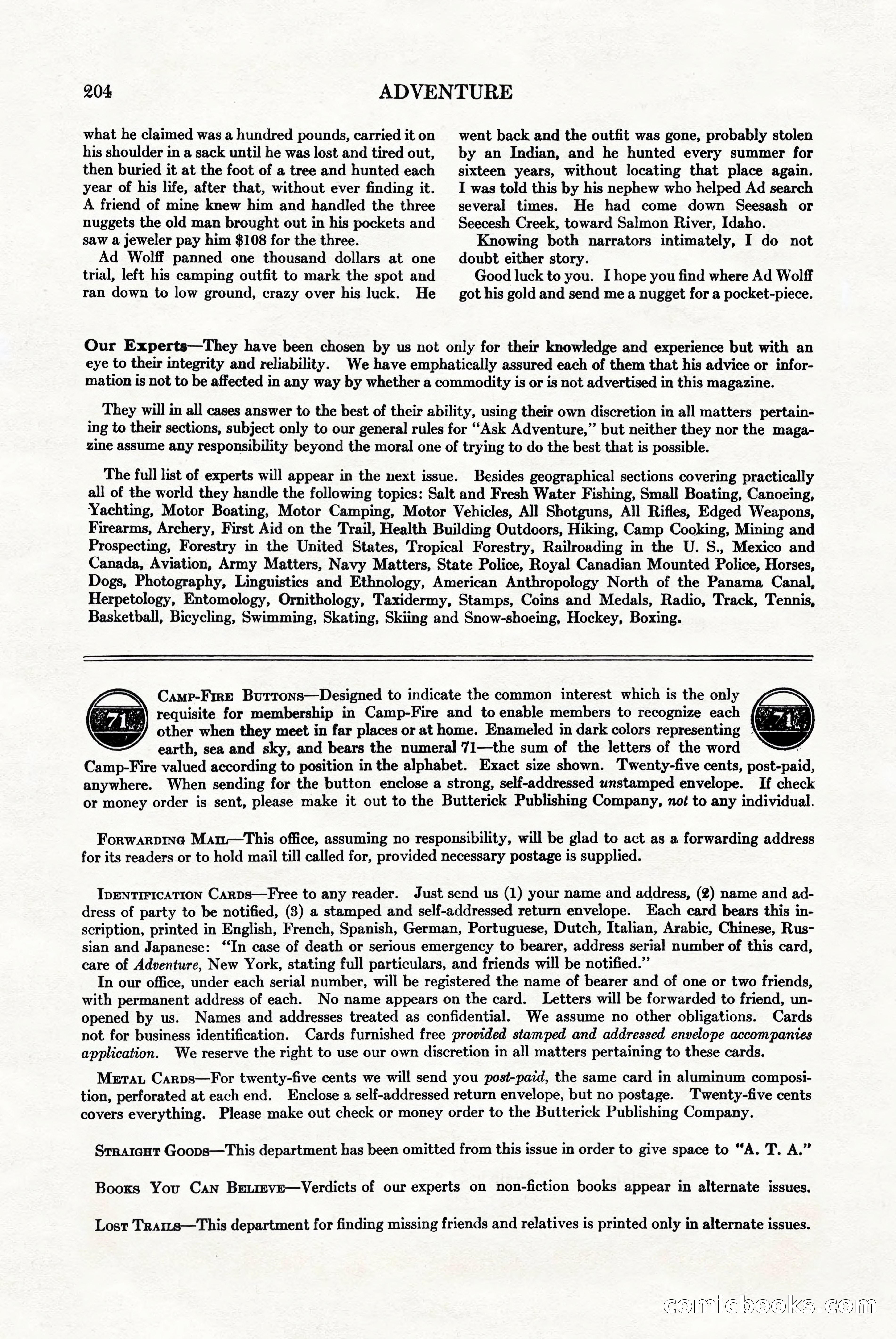 Adventure Magazine Cover — page 206 of 212