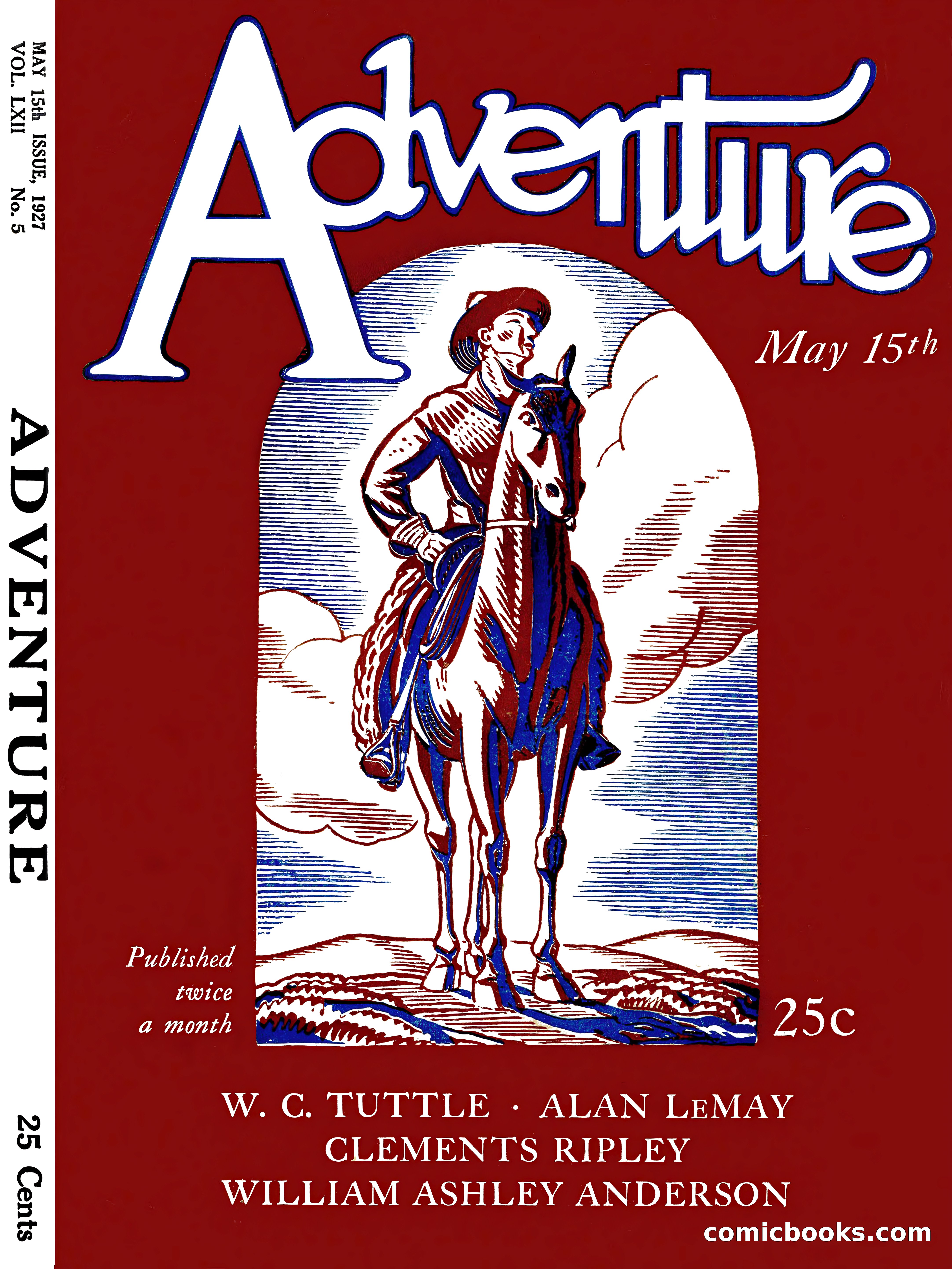 Adventure Magazine Cover, May 15, 1927 — page 1 of 196