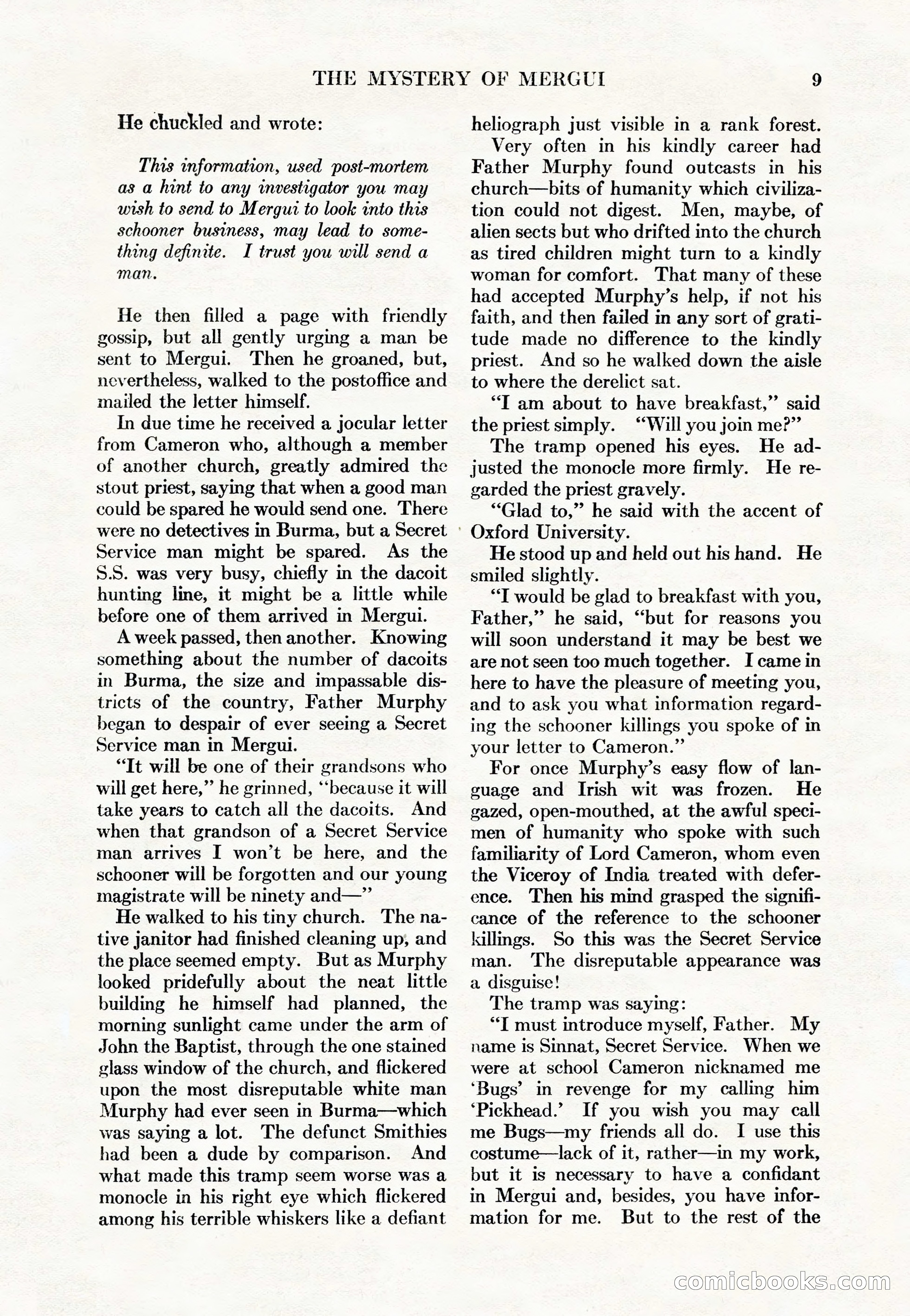Adventure Magazine Cover, May 15, 1927 — page 11 of 196