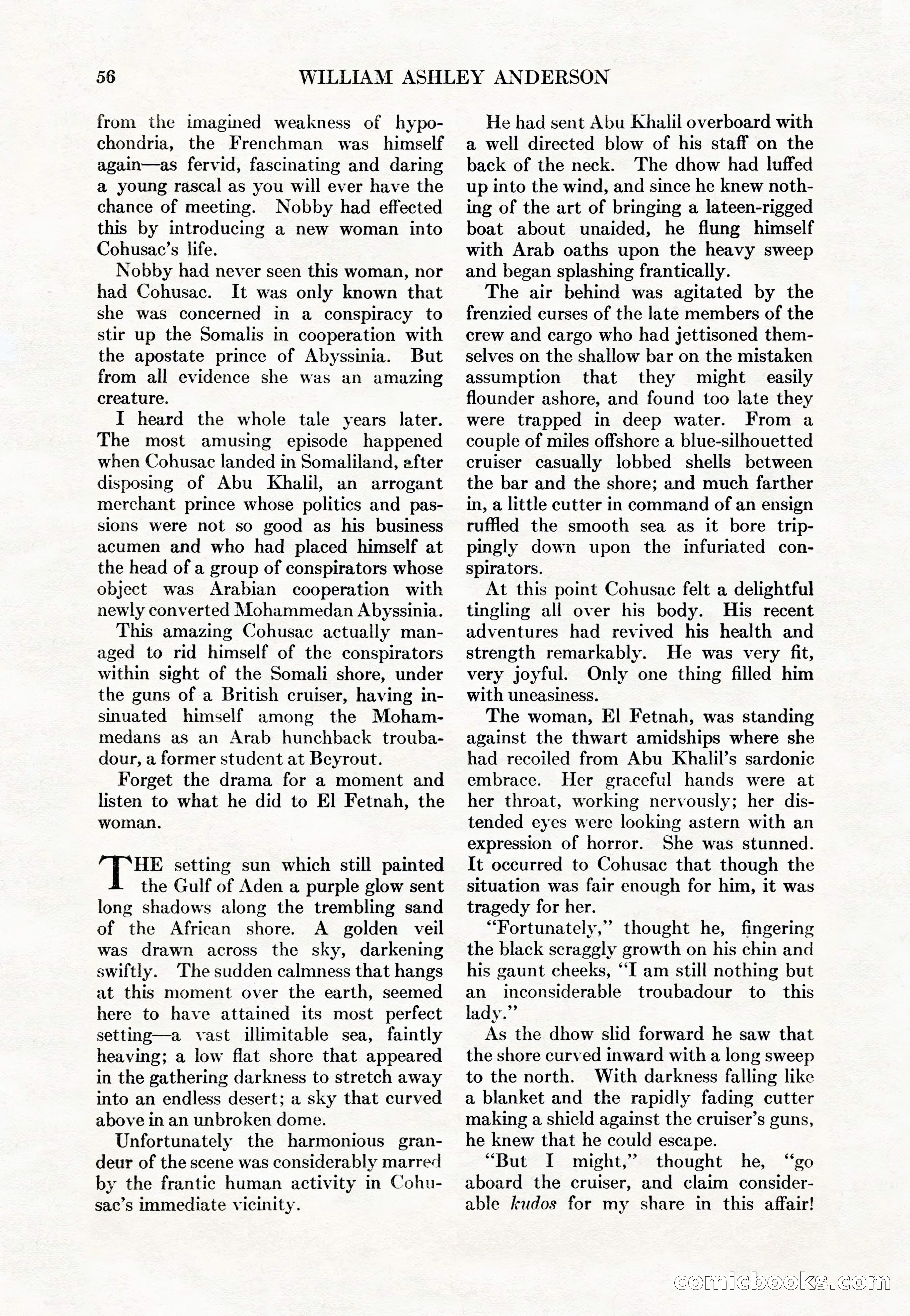Adventure Magazine Cover, May 15, 1927 — page 58 of 196