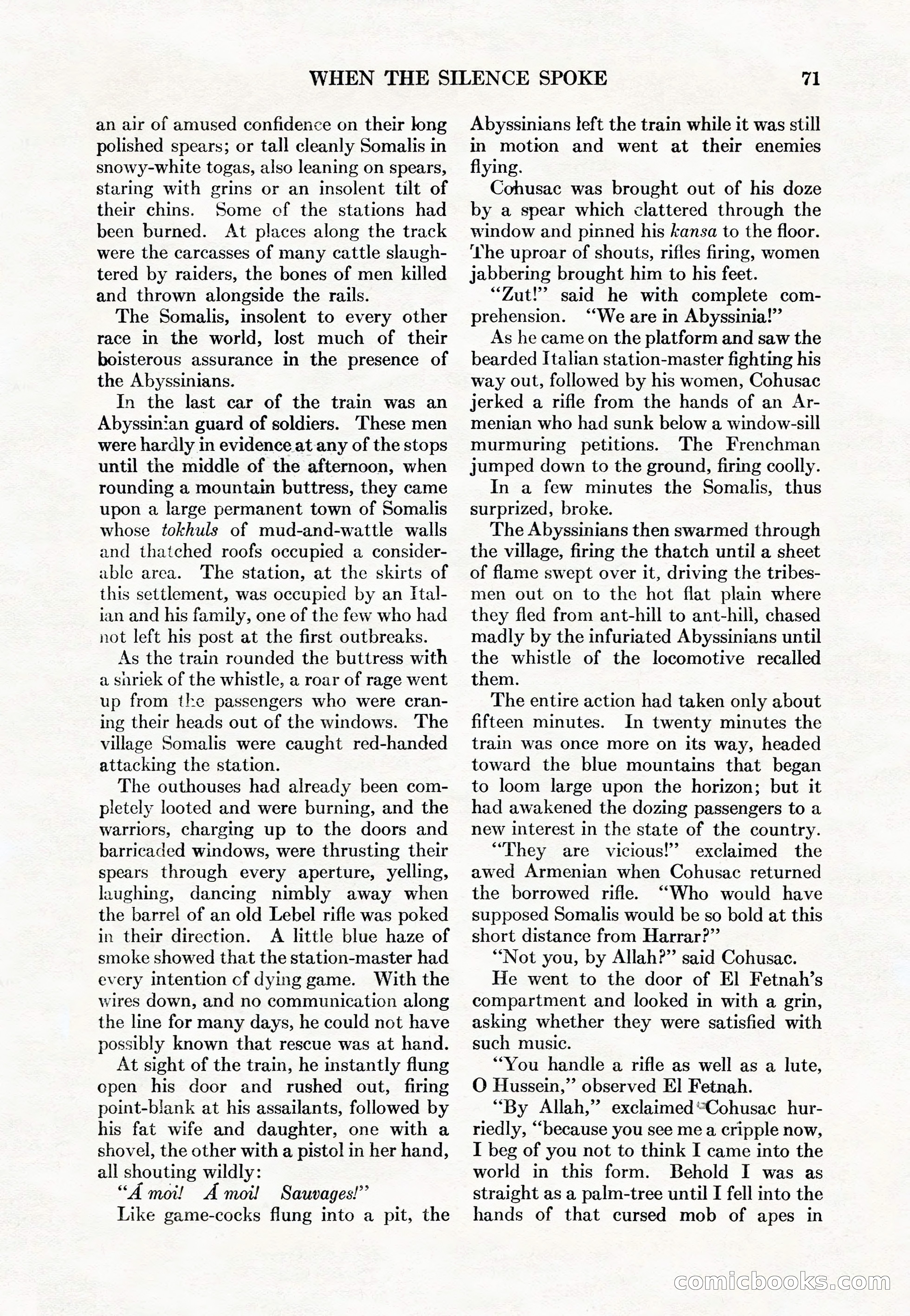 Adventure Magazine Cover, May 15, 1927 — page 73 of 196