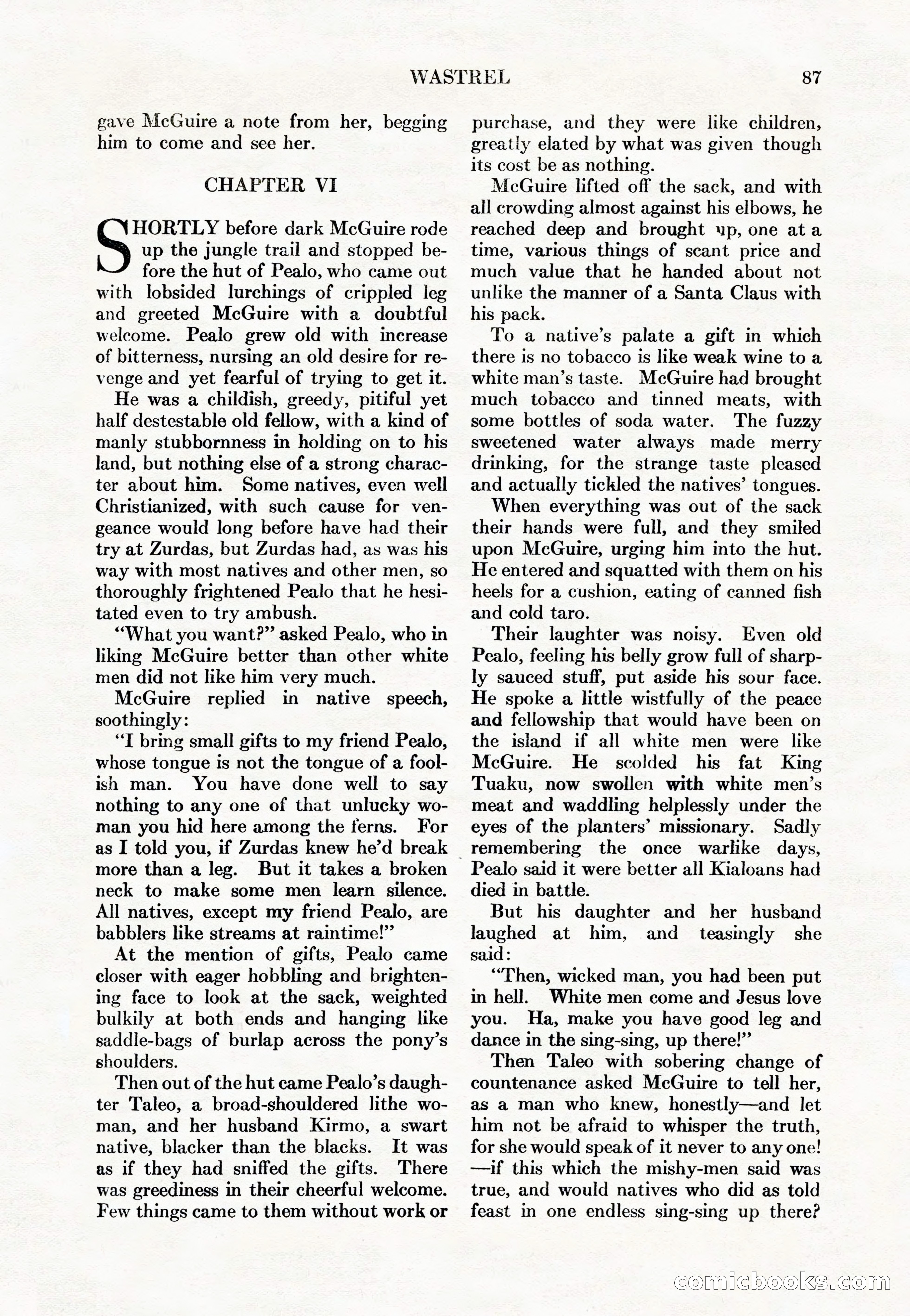 Adventure Magazine Cover, May 15, 1927 — page 89 of 196