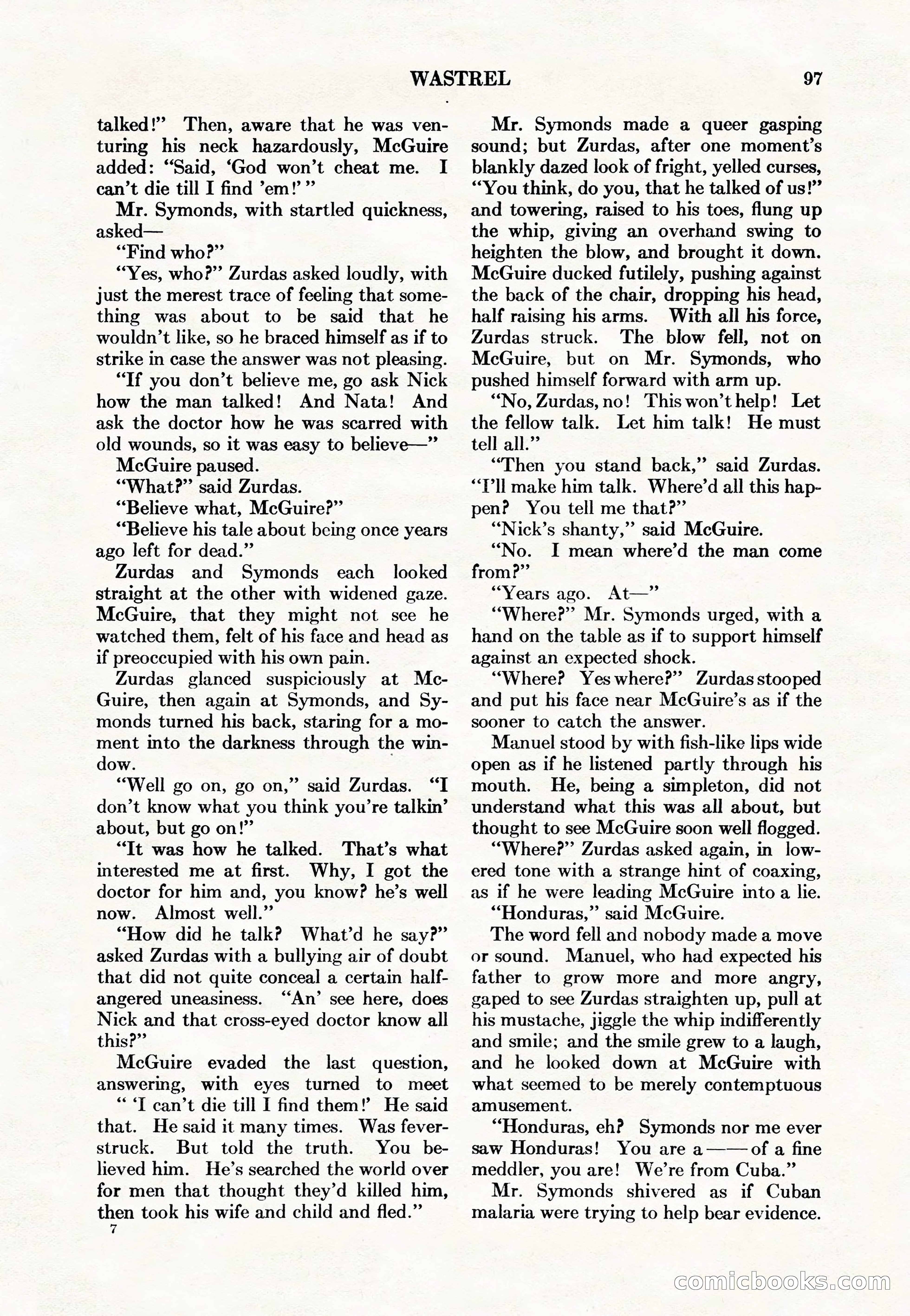 Adventure Magazine Cover, May 15, 1927 — page 99 of 196