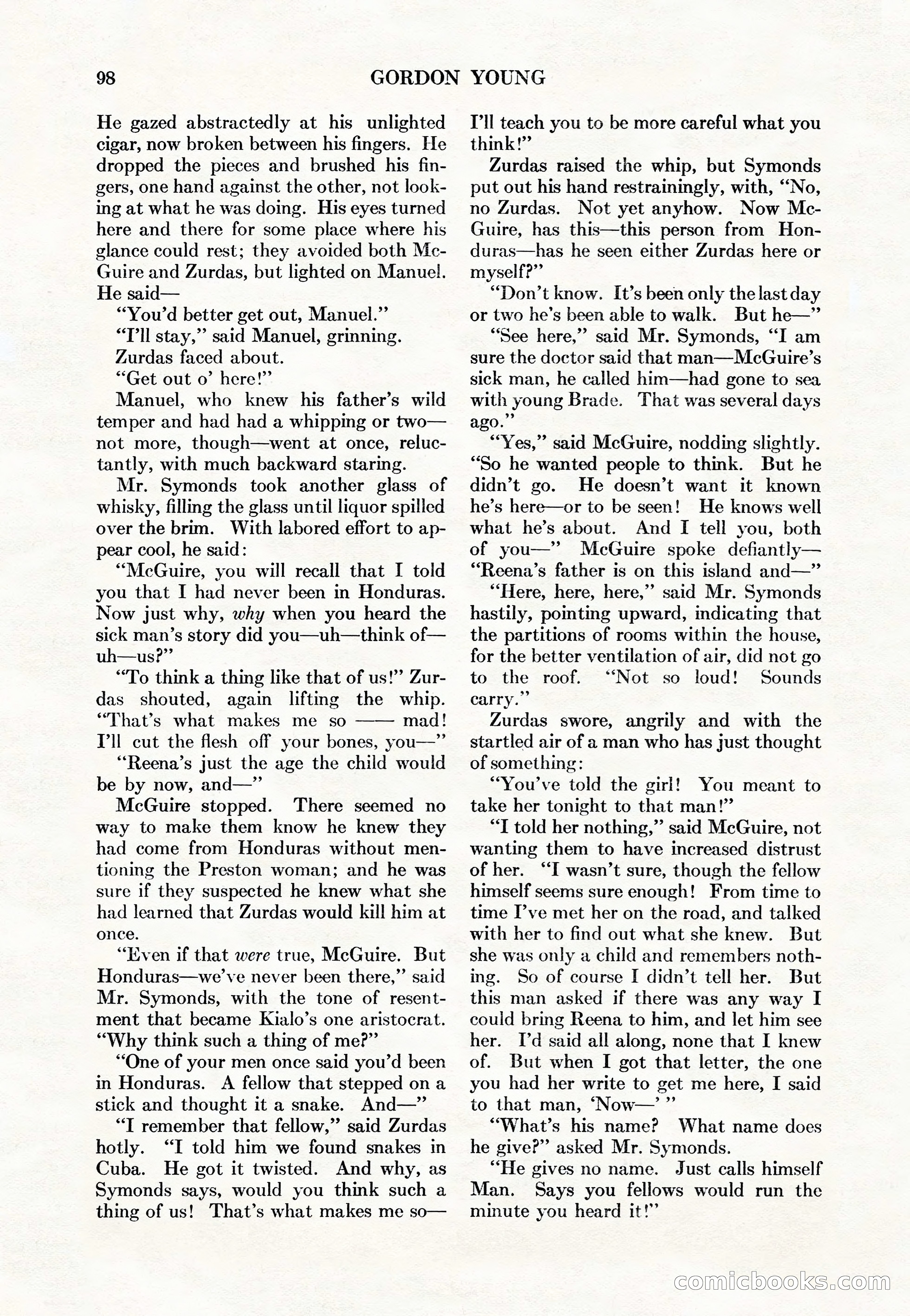Adventure Magazine Cover, May 15, 1927 — page 100 of 196