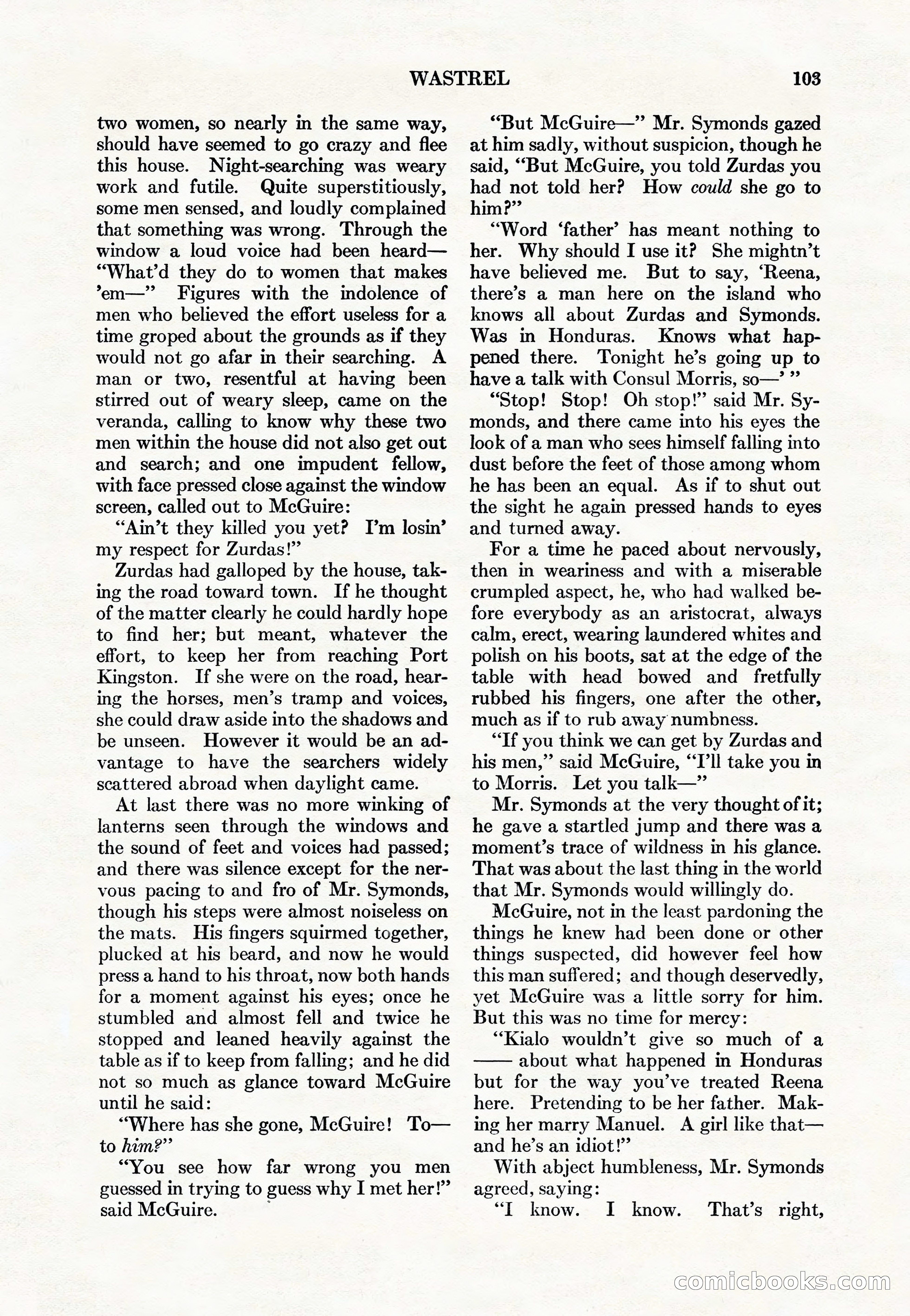 Adventure Magazine Cover, May 15, 1927 — page 105 of 196