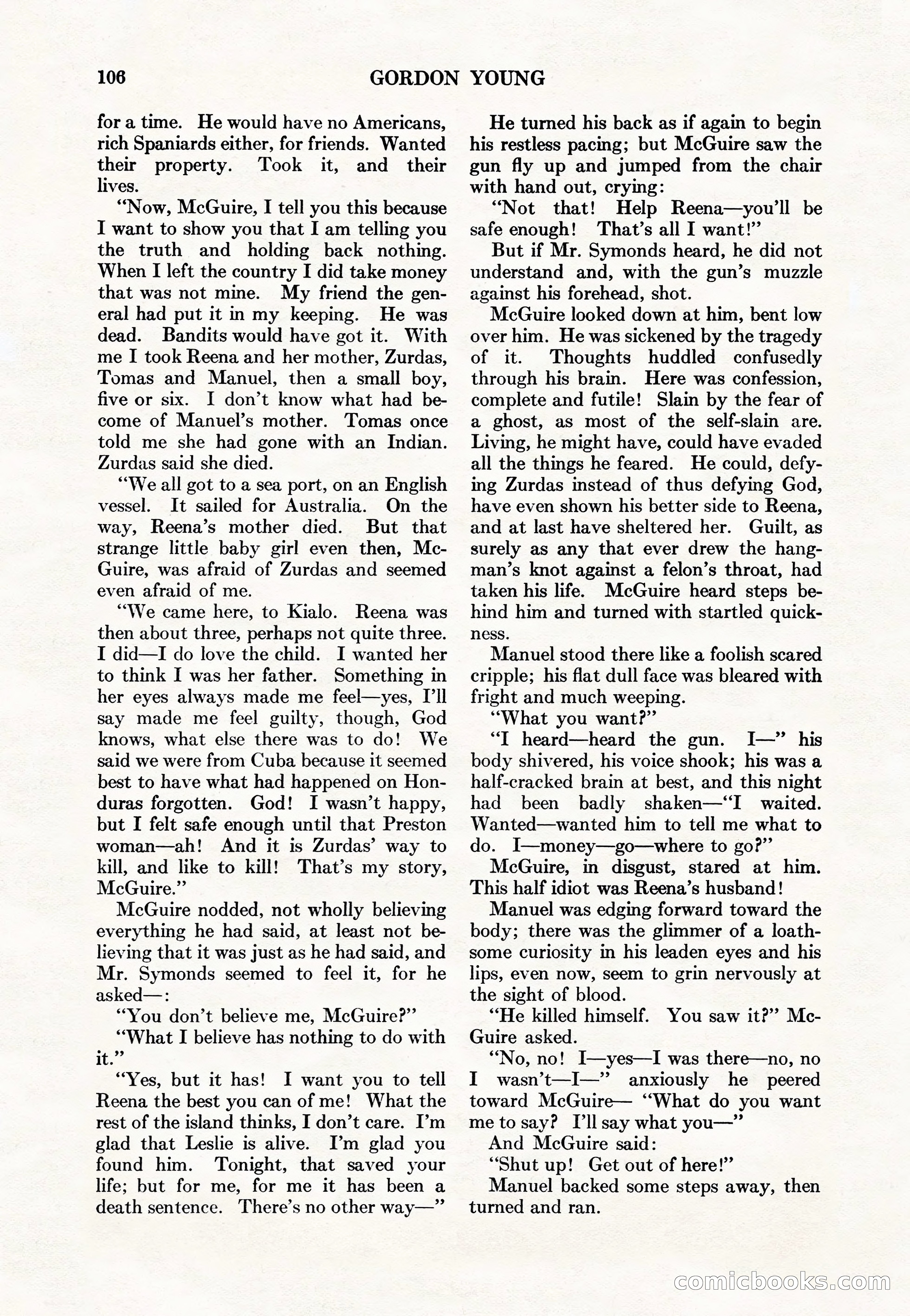 Adventure Magazine Cover, May 15, 1927 — page 108 of 196