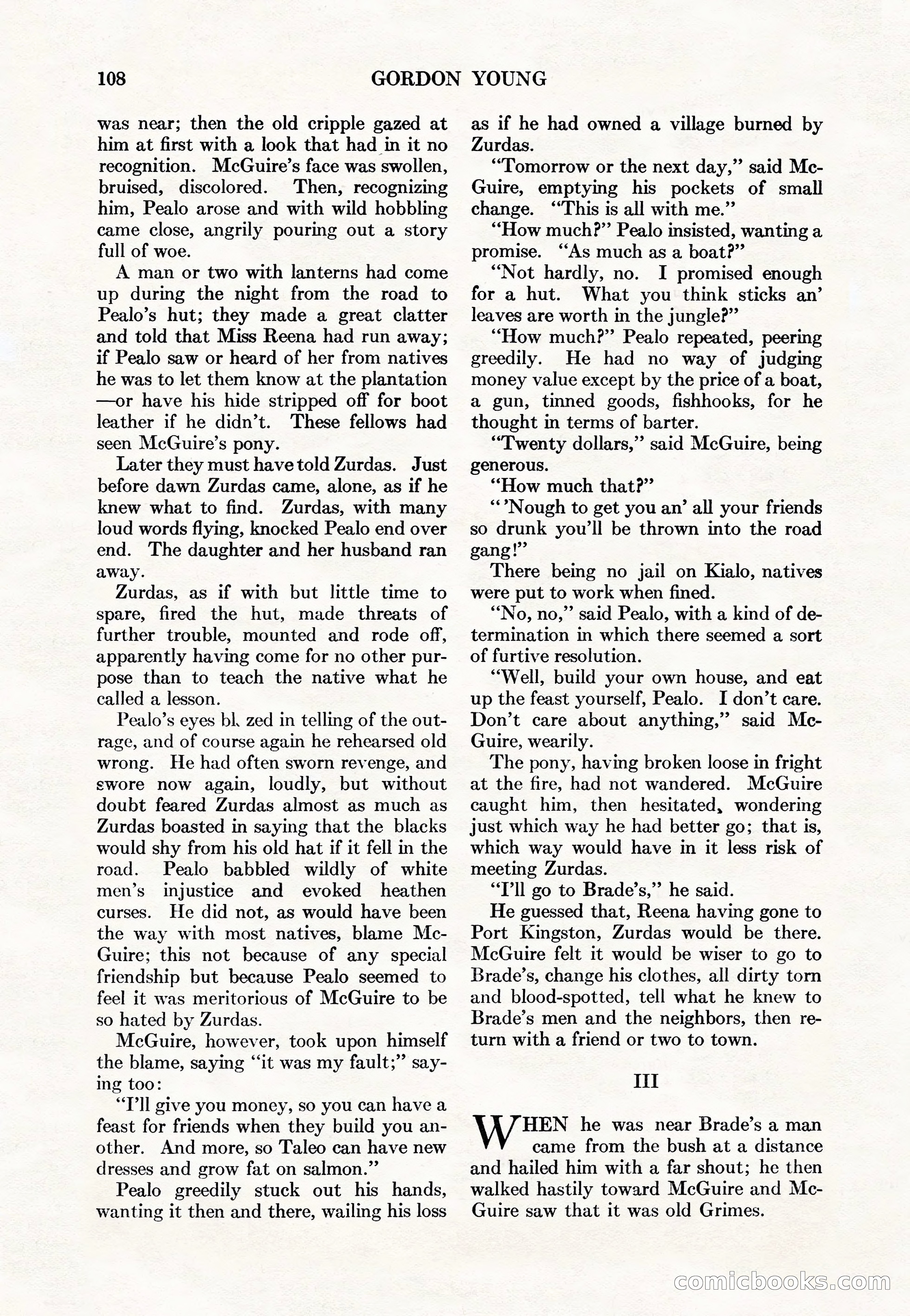 Adventure Magazine Cover, May 15, 1927 — page 110 of 196