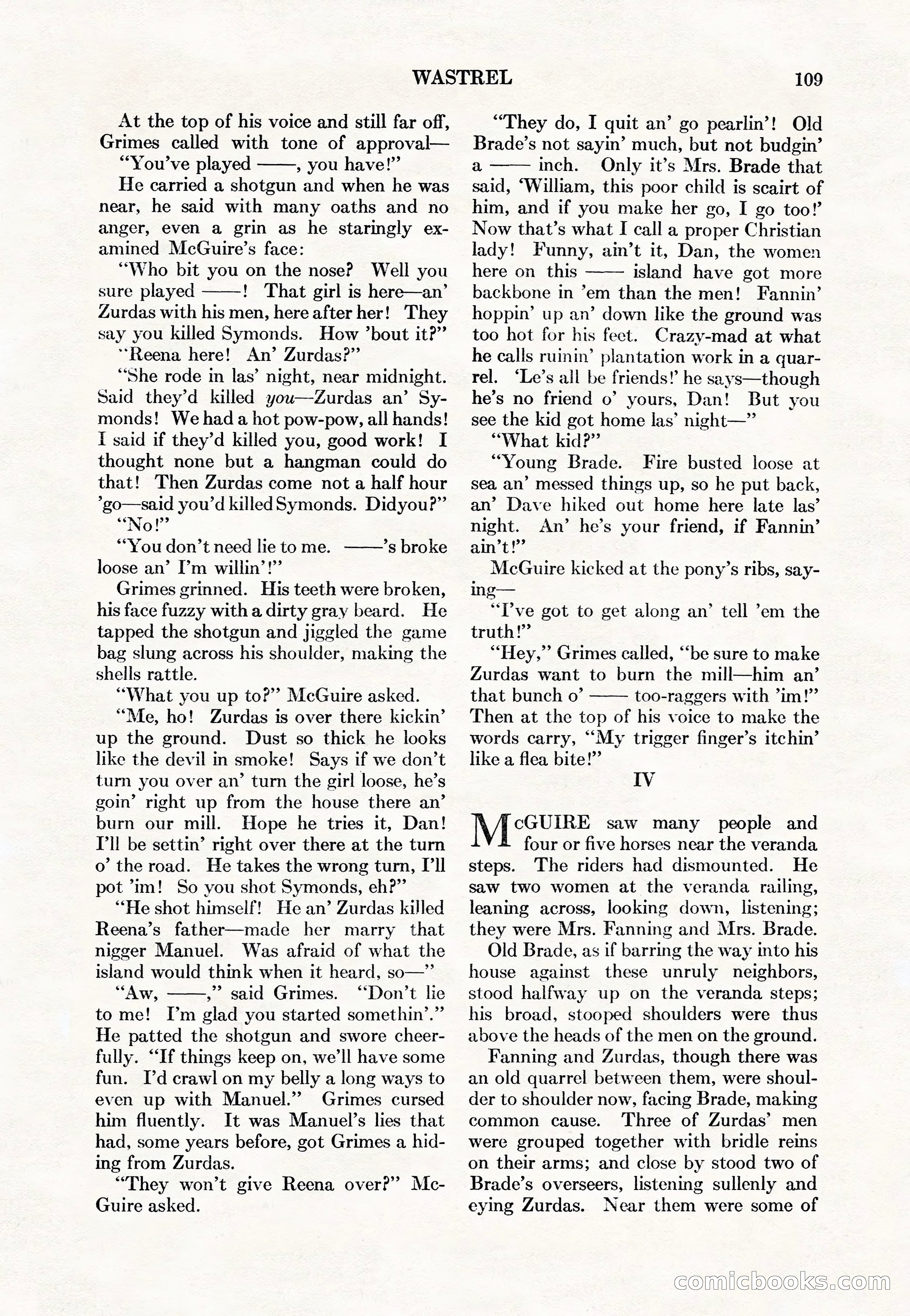 Adventure Magazine Cover, May 15, 1927 — page 111 of 196