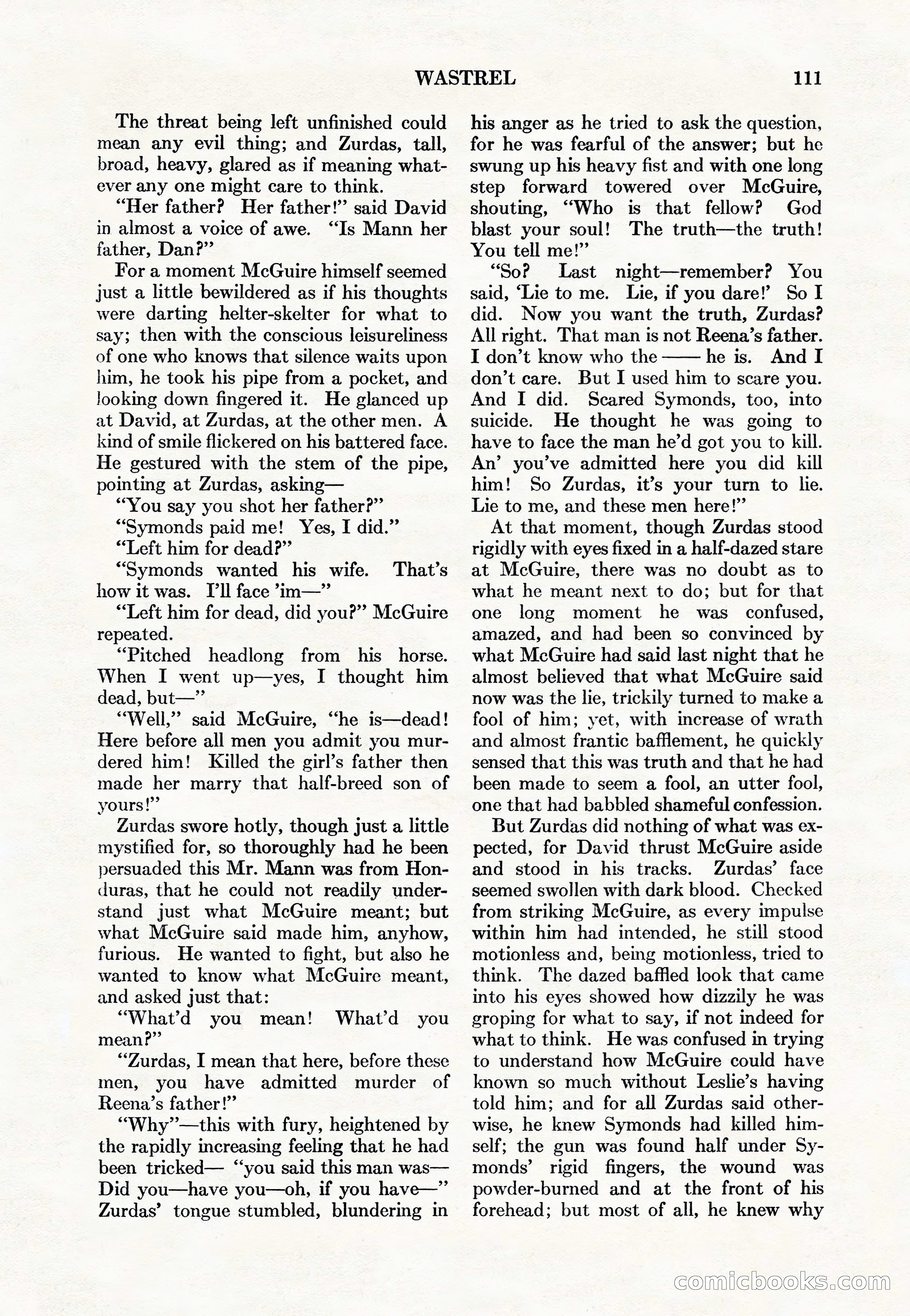 Adventure Magazine Cover, May 15, 1927 — page 113 of 196