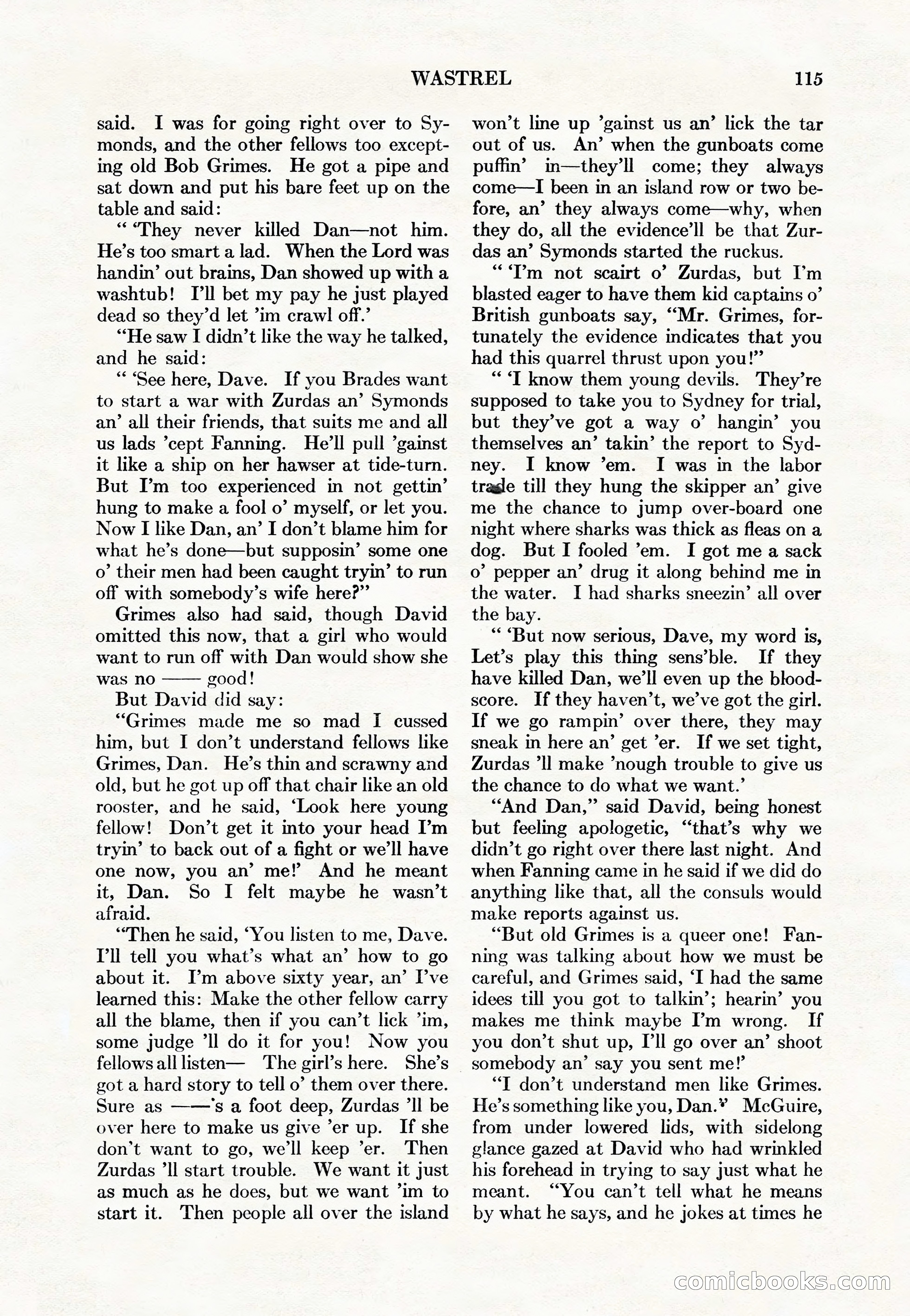 Adventure Magazine Cover, May 15, 1927 — page 117 of 196