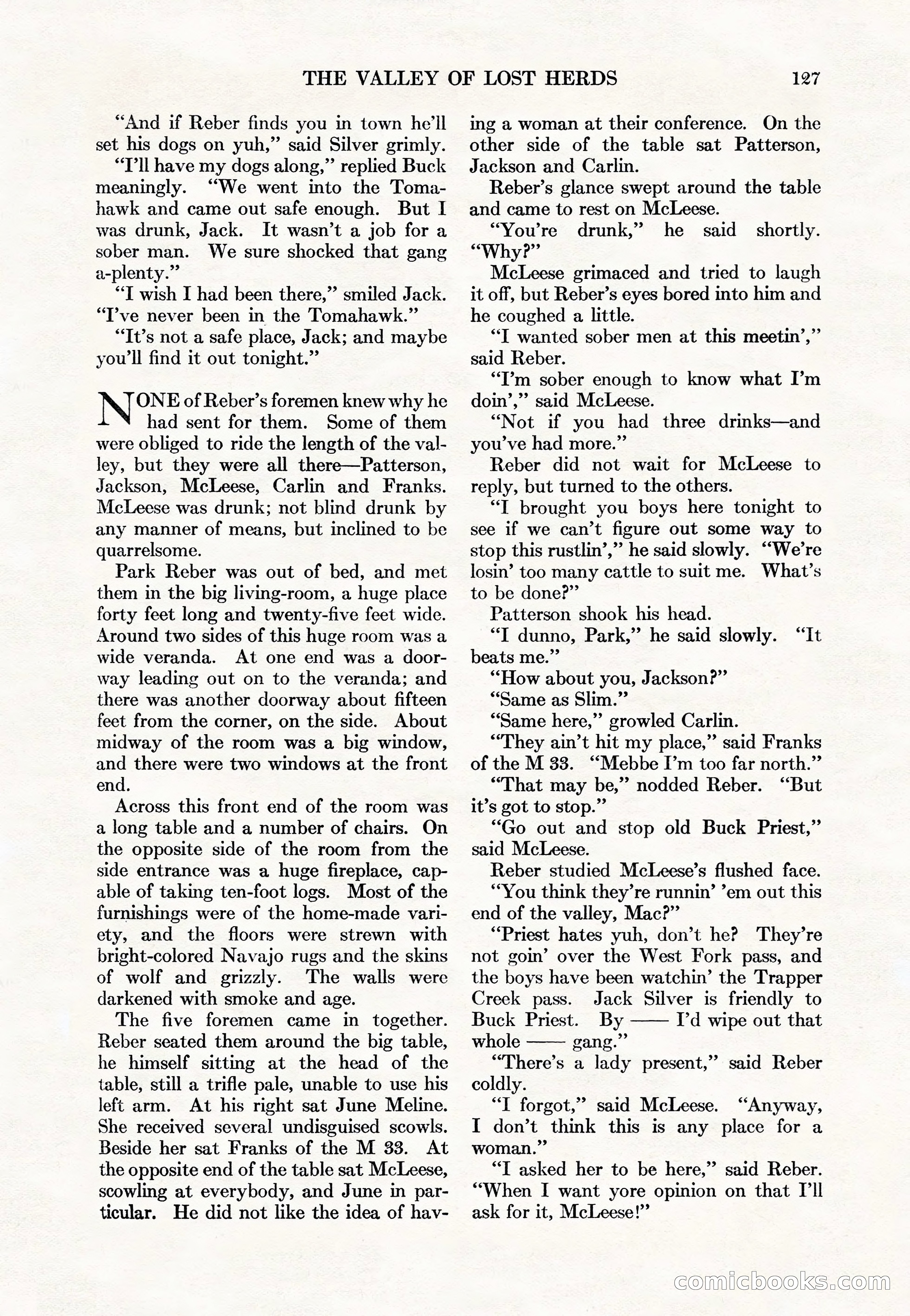 Adventure Magazine Cover, May 15, 1927 — page 129 of 196
