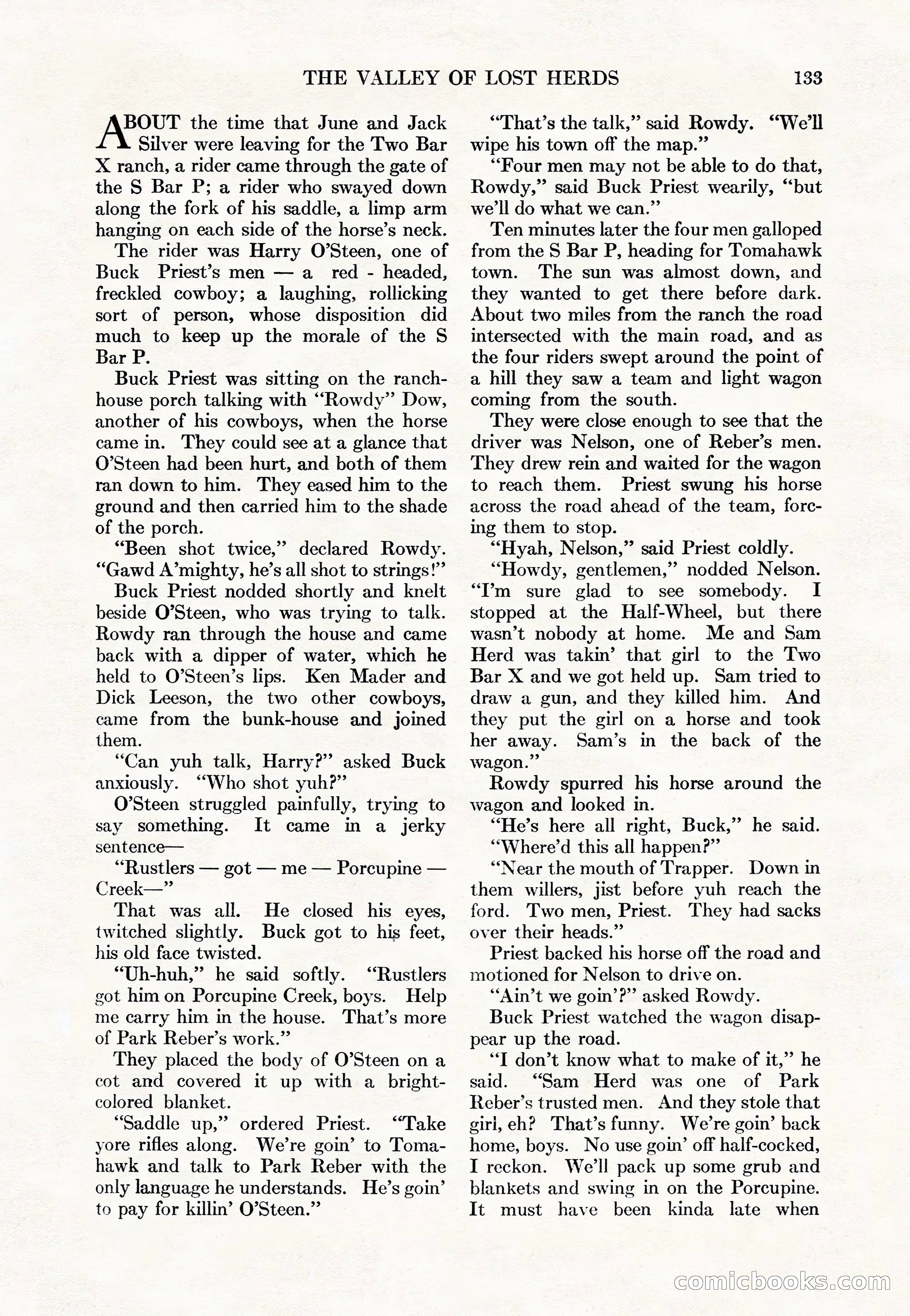 Adventure Magazine Cover, May 15, 1927 — page 135 of 196