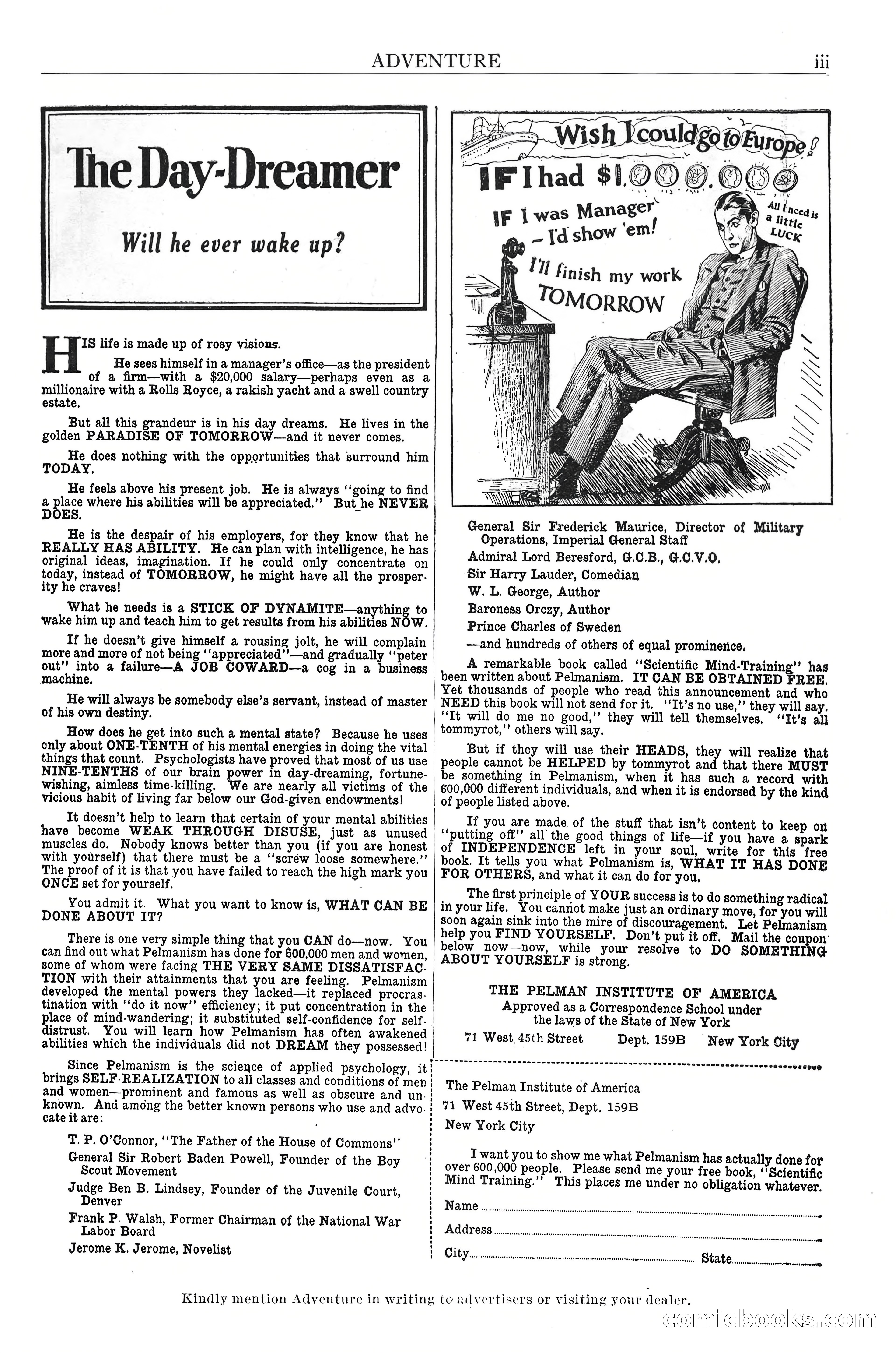 Adventure Magazine Cover, November 1, 1927 — page 5 of 208
