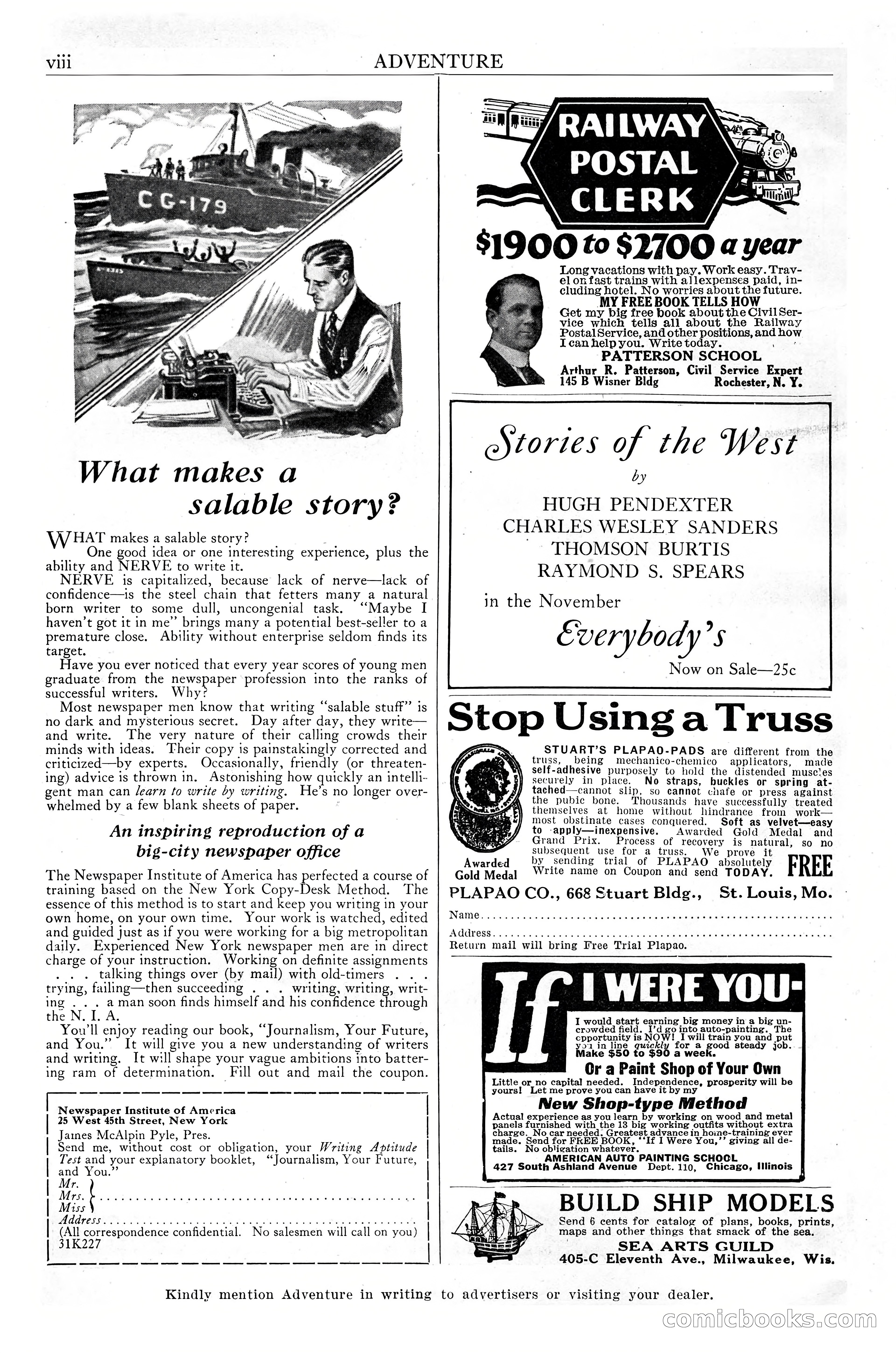 Adventure Magazine Cover, November 1, 1927 — page 10 of 208