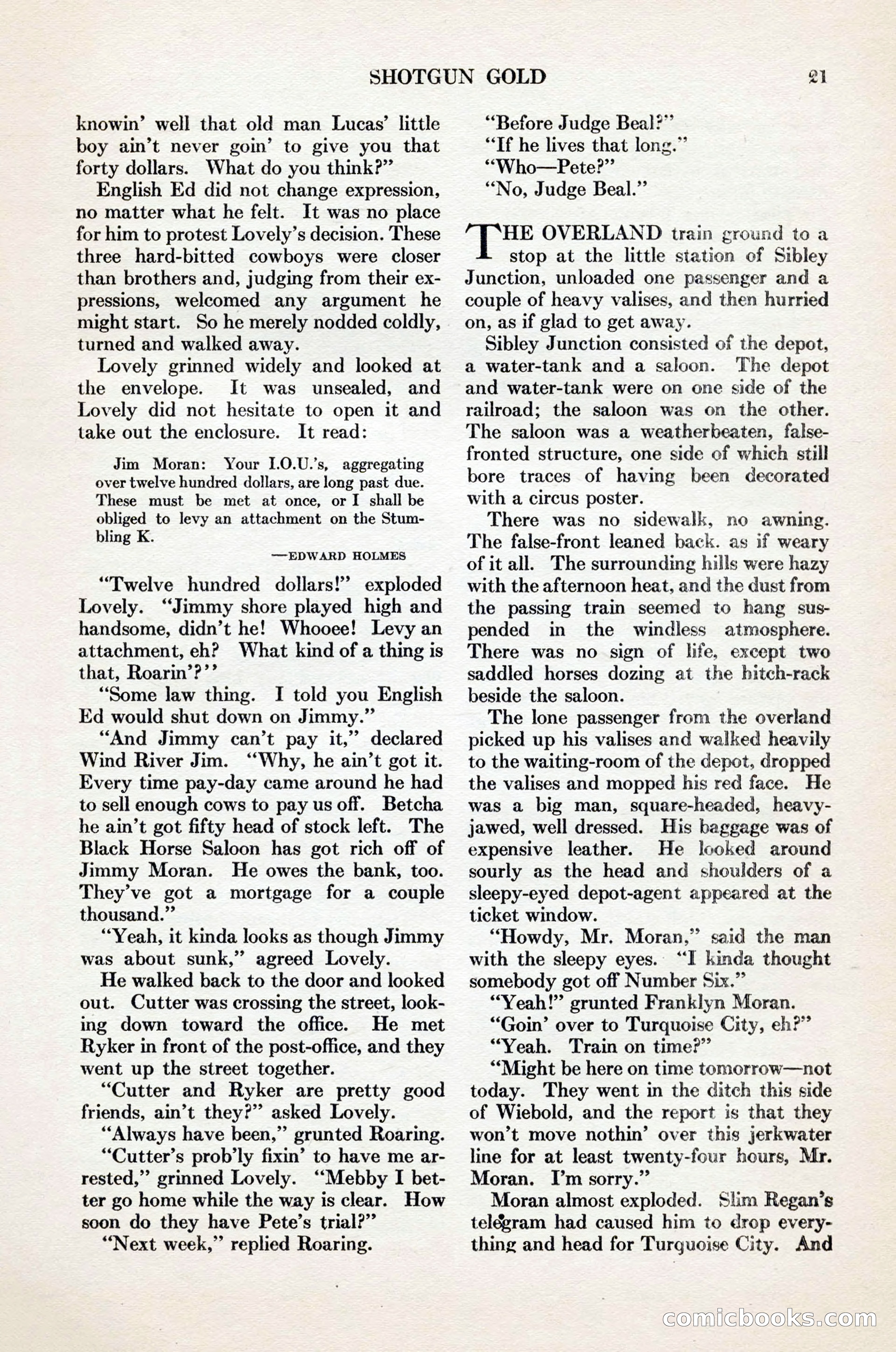 Adventure Magazine Cover, November 1, 1927 — page 35 of 208
