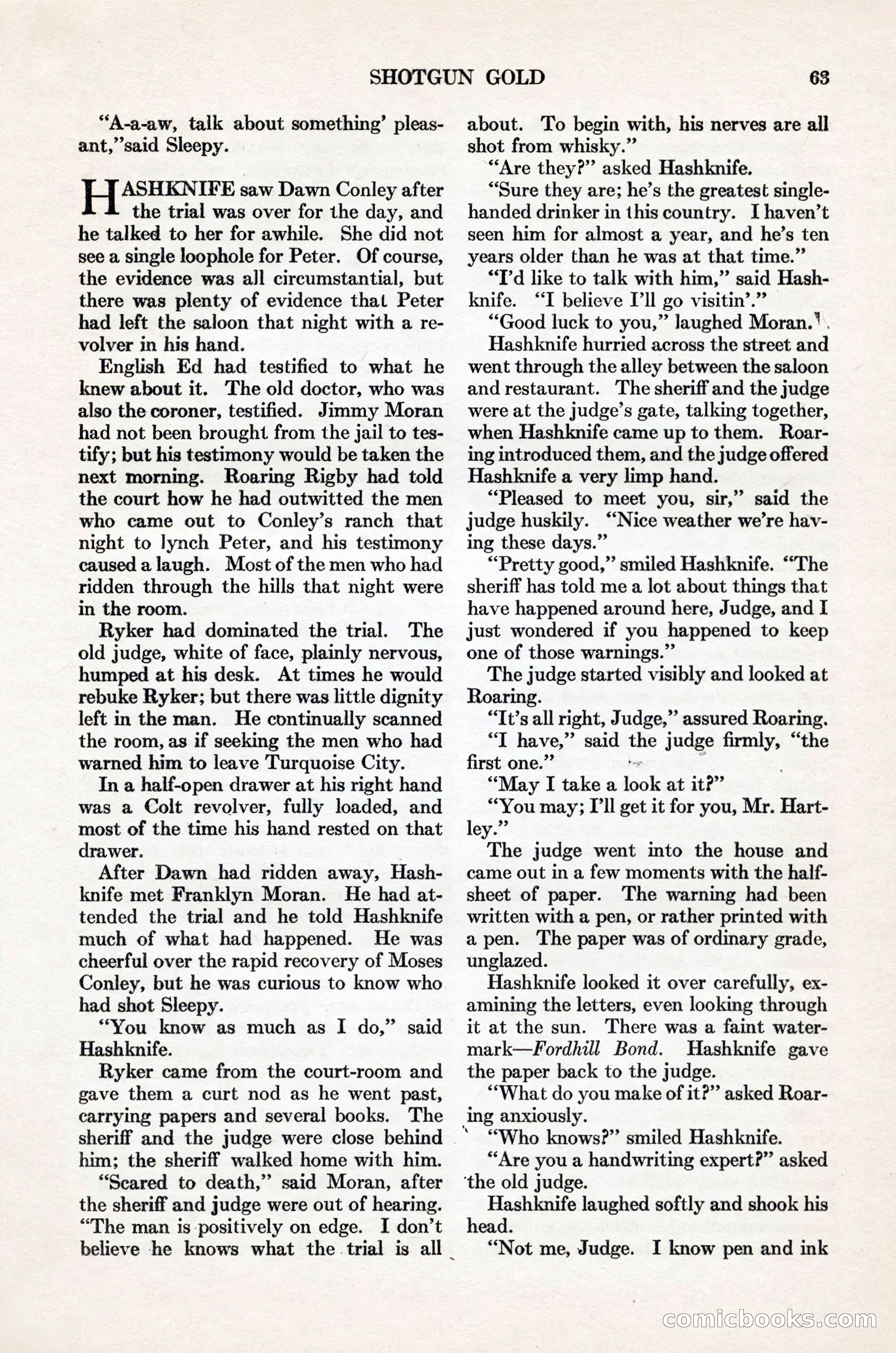 Adventure Magazine Cover, November 1, 1927 — page 77 of 208