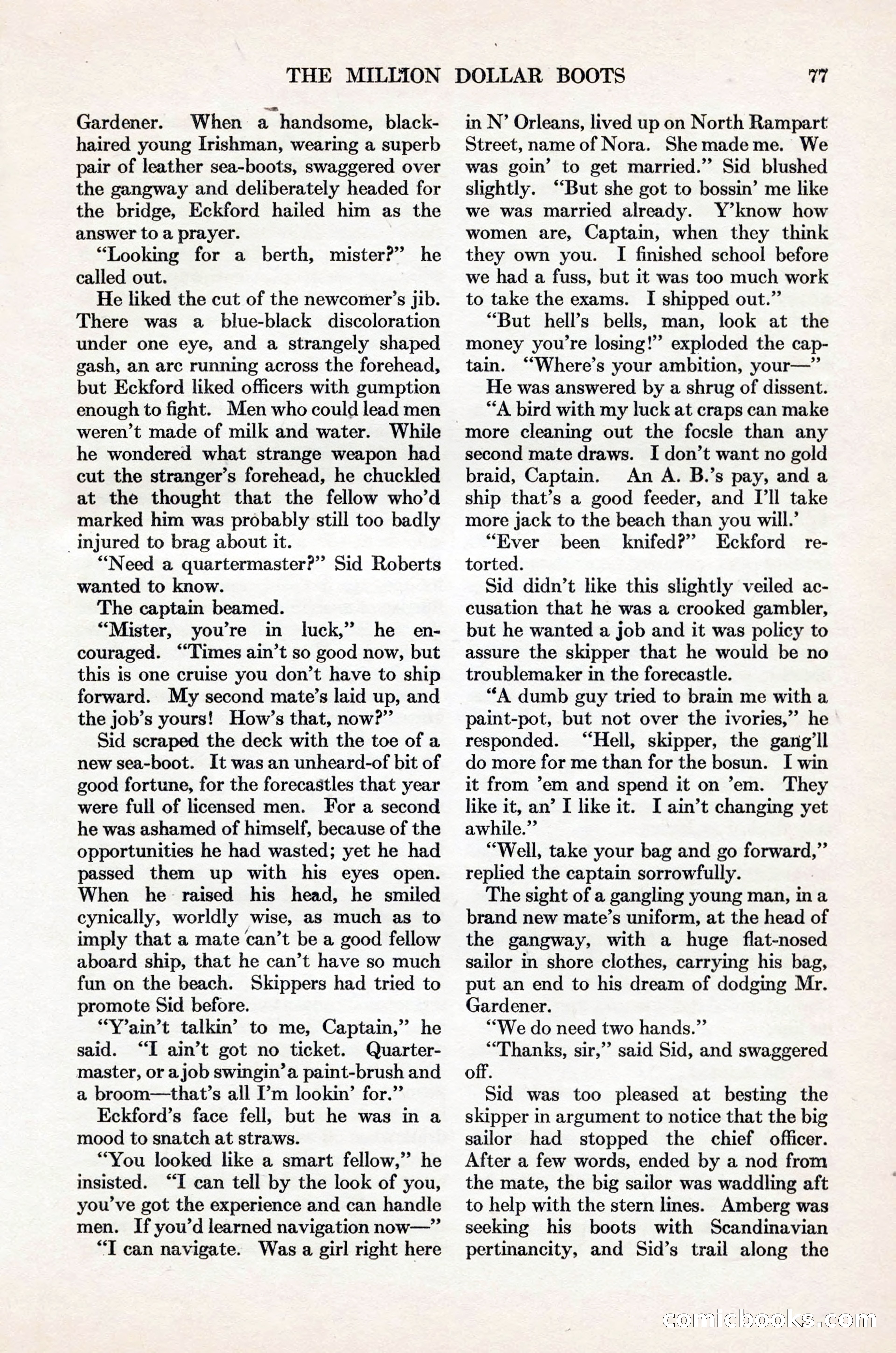 Adventure Magazine Cover, November 1, 1927 — page 91 of 208