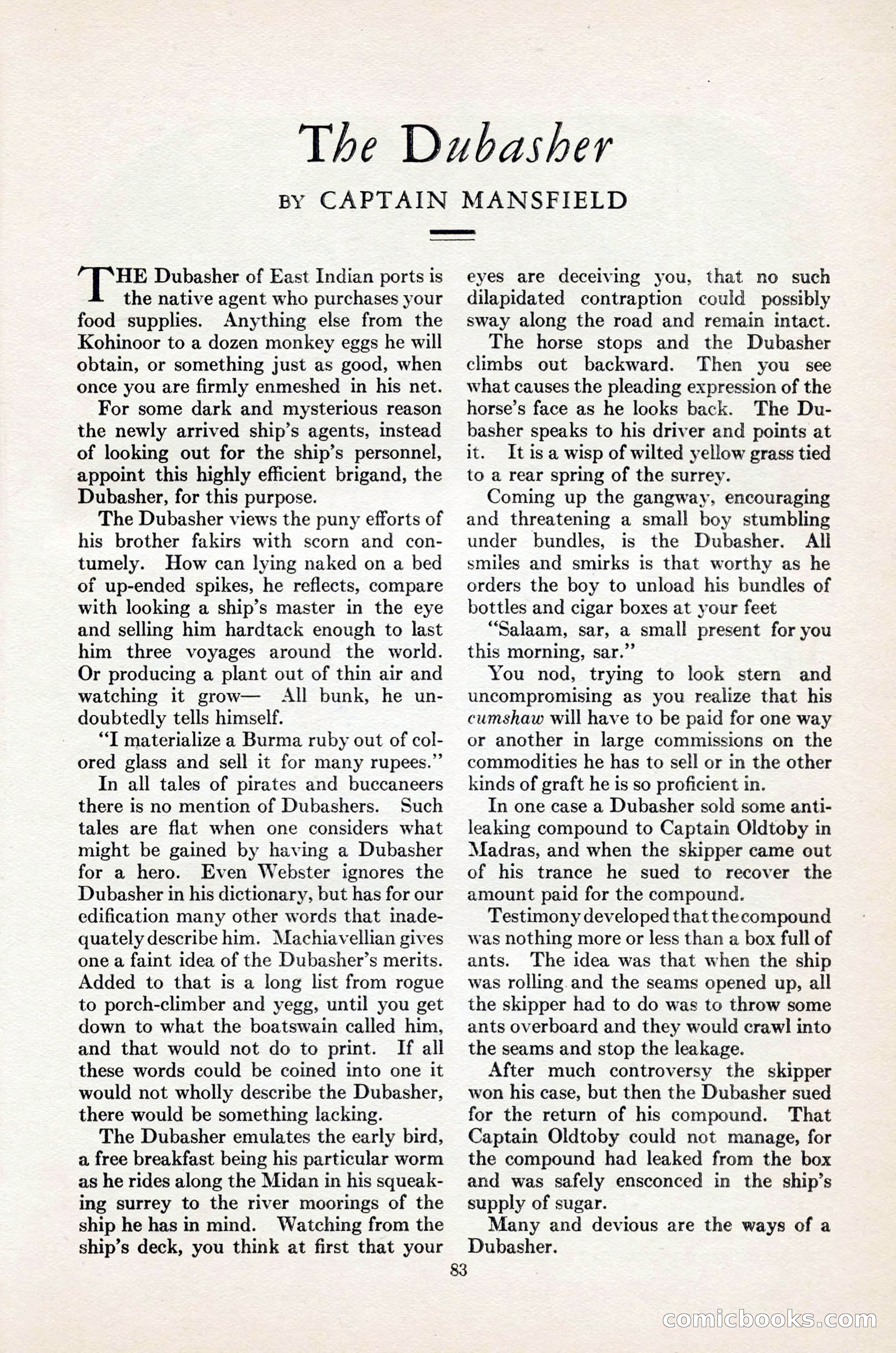 Adventure Magazine Cover, November 1, 1927 — page 97 of 208