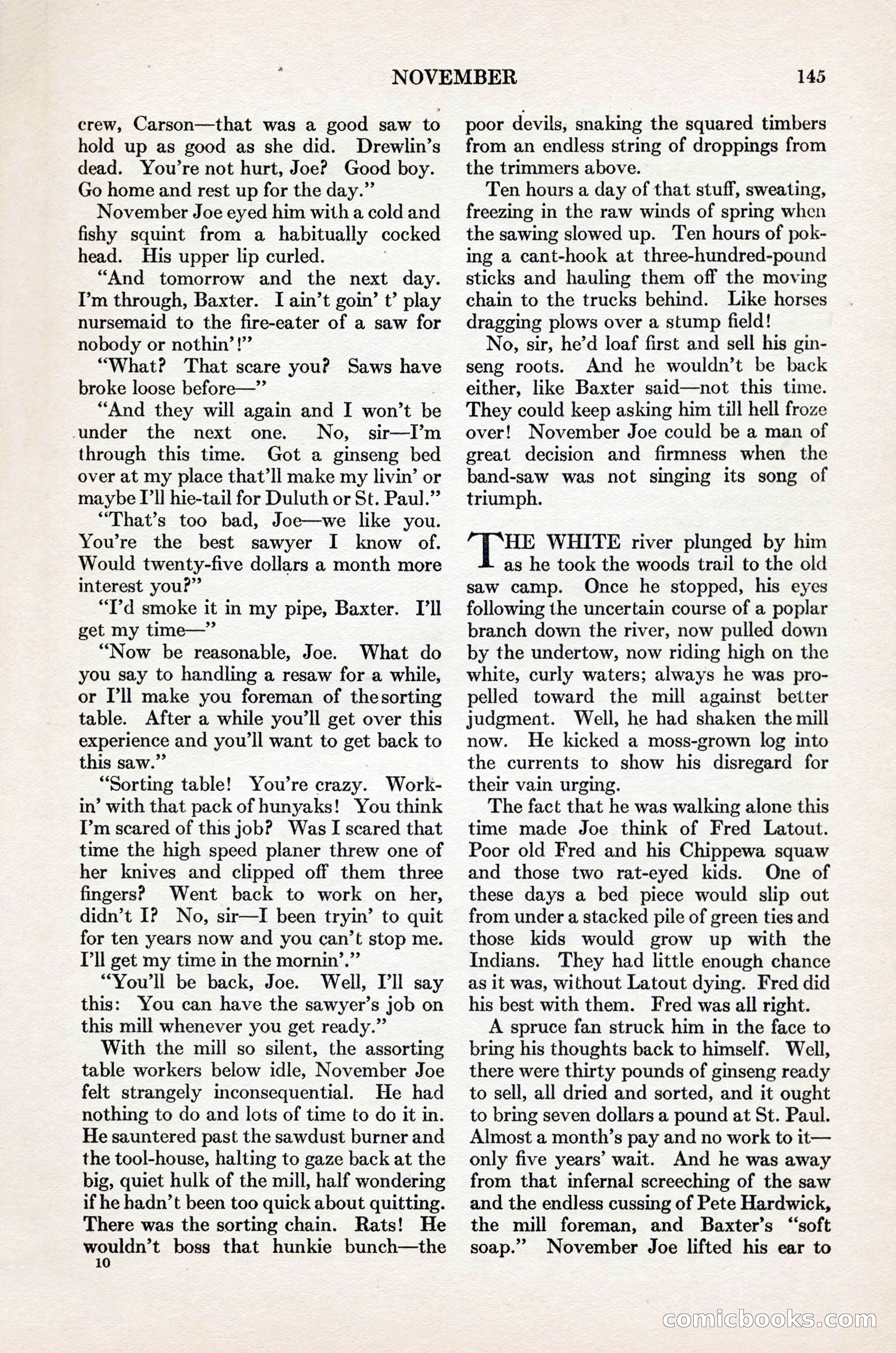 Adventure Magazine Cover, November 1, 1927 — page 159 of 208