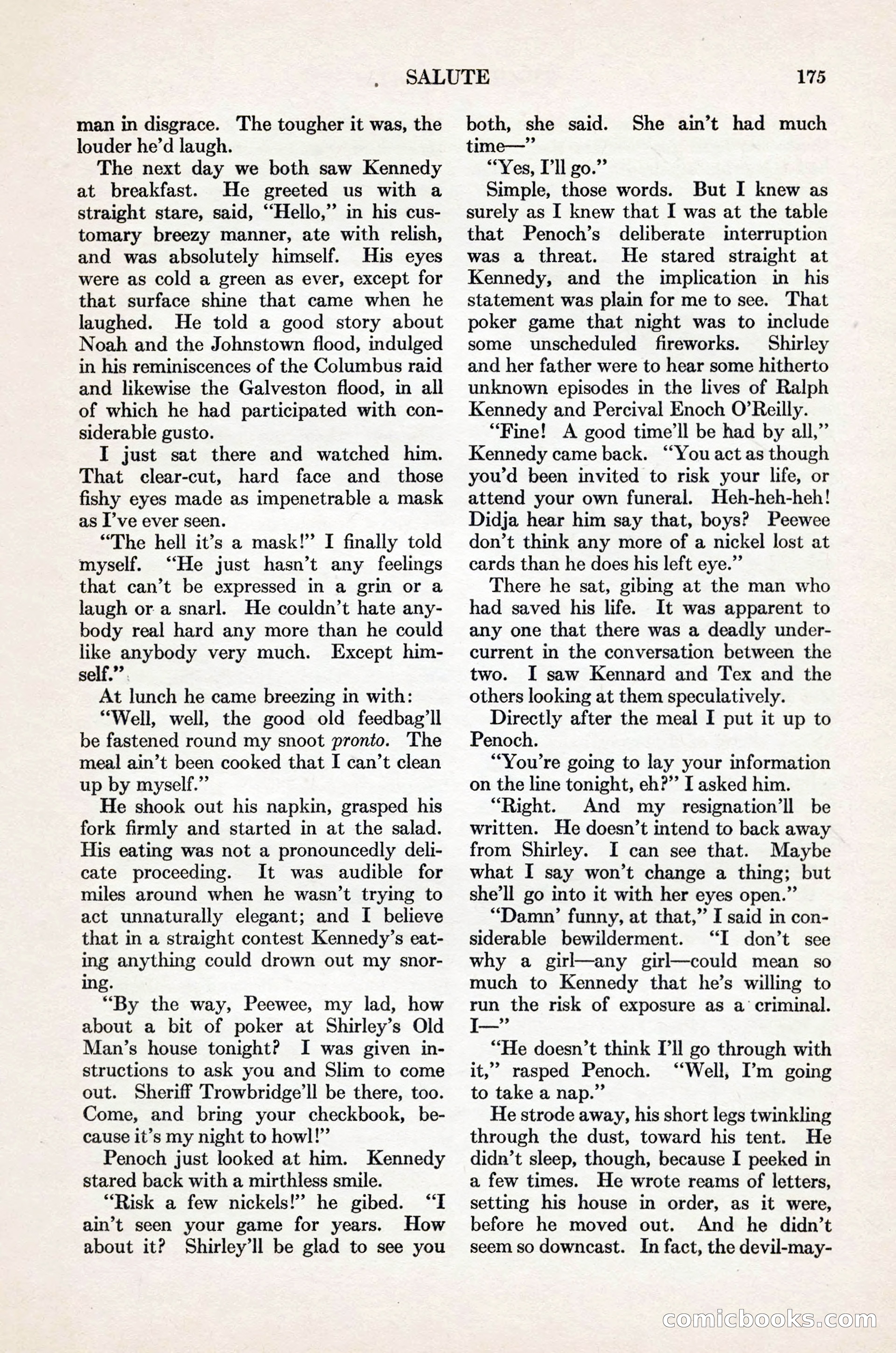 Adventure Magazine Cover, November 1, 1927 — page 189 of 208