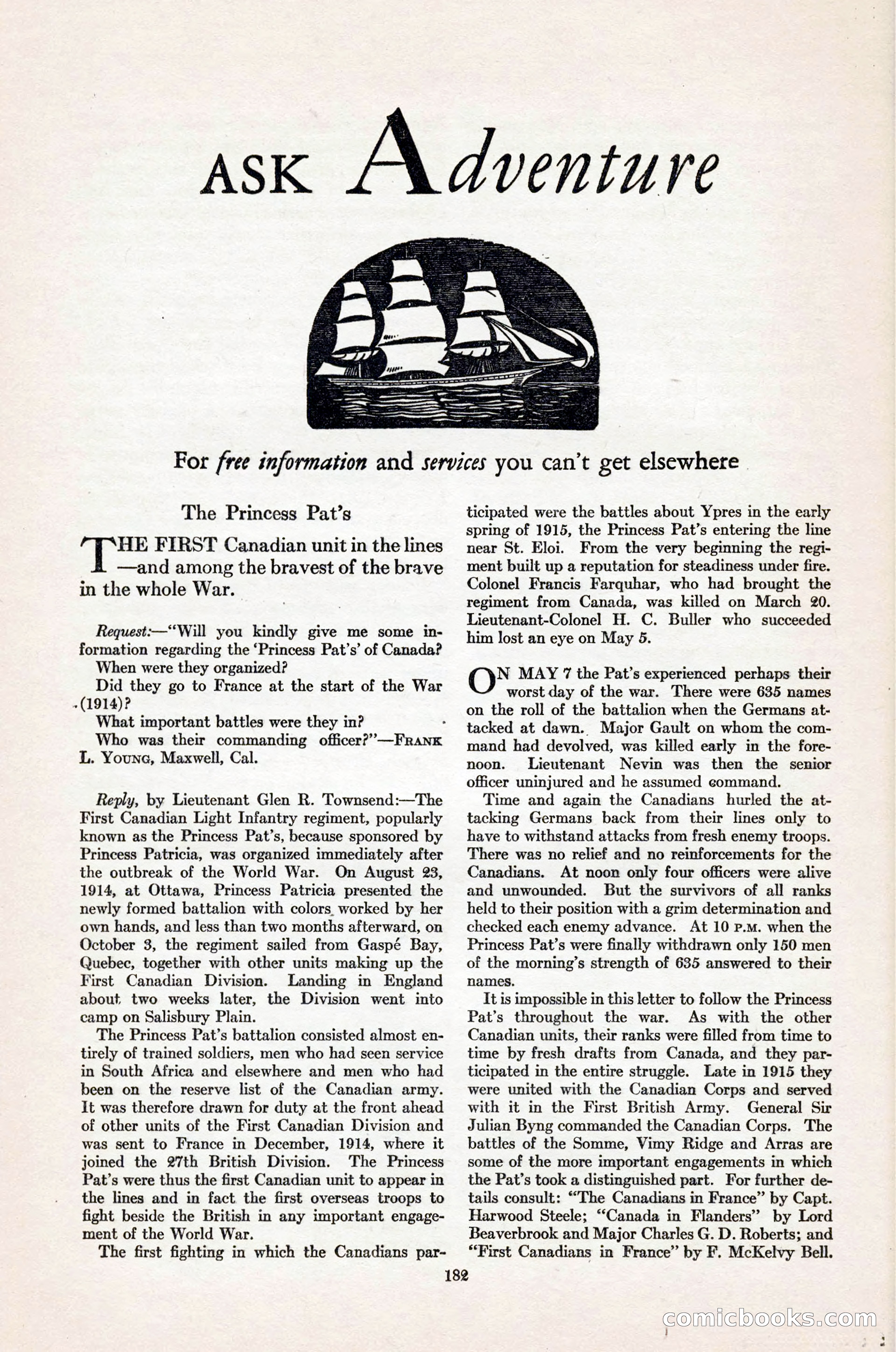 Adventure Magazine Cover, November 1, 1927 — page 196 of 208