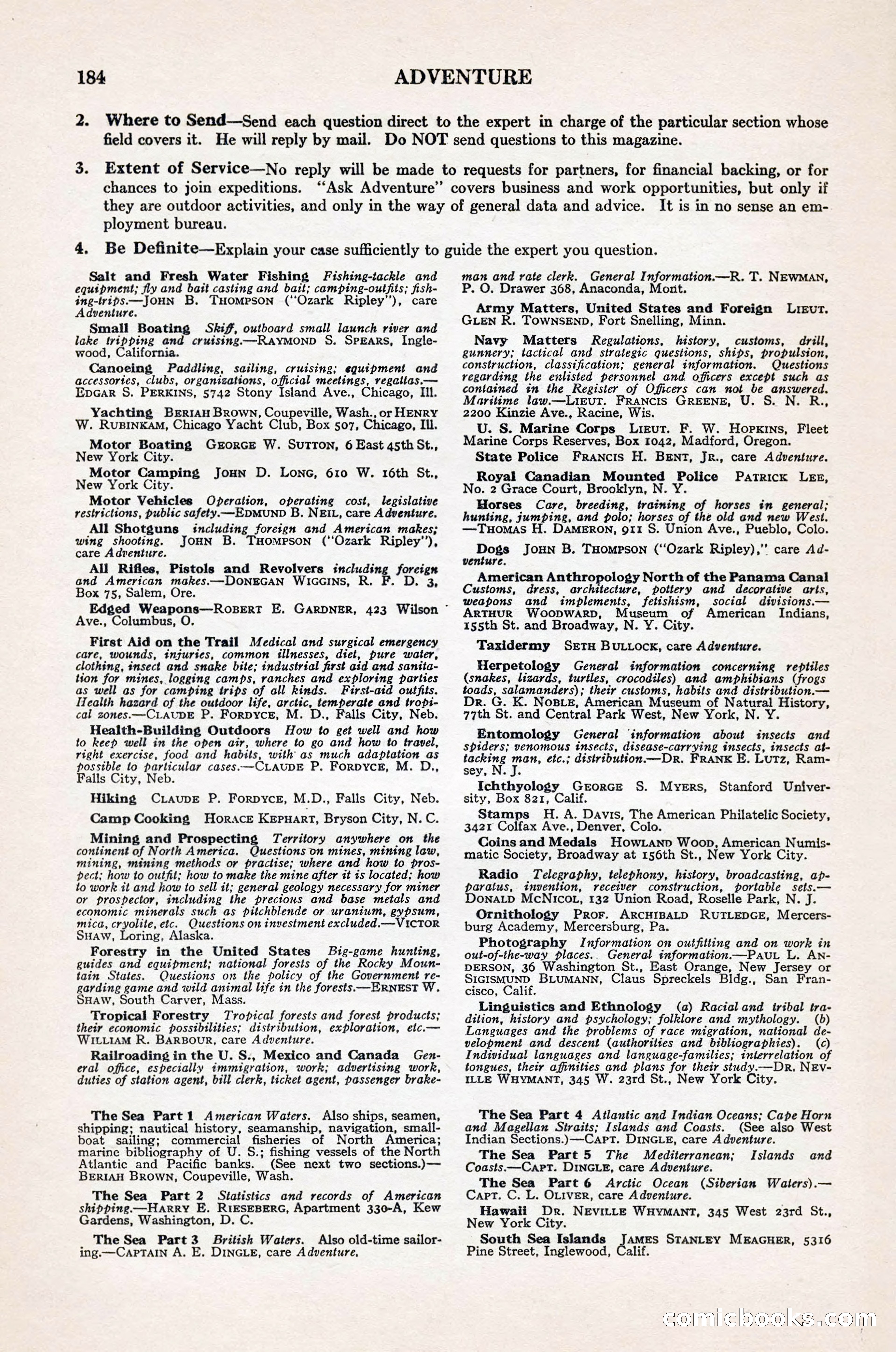 Adventure Magazine Cover, November 1, 1927 — page 198 of 208