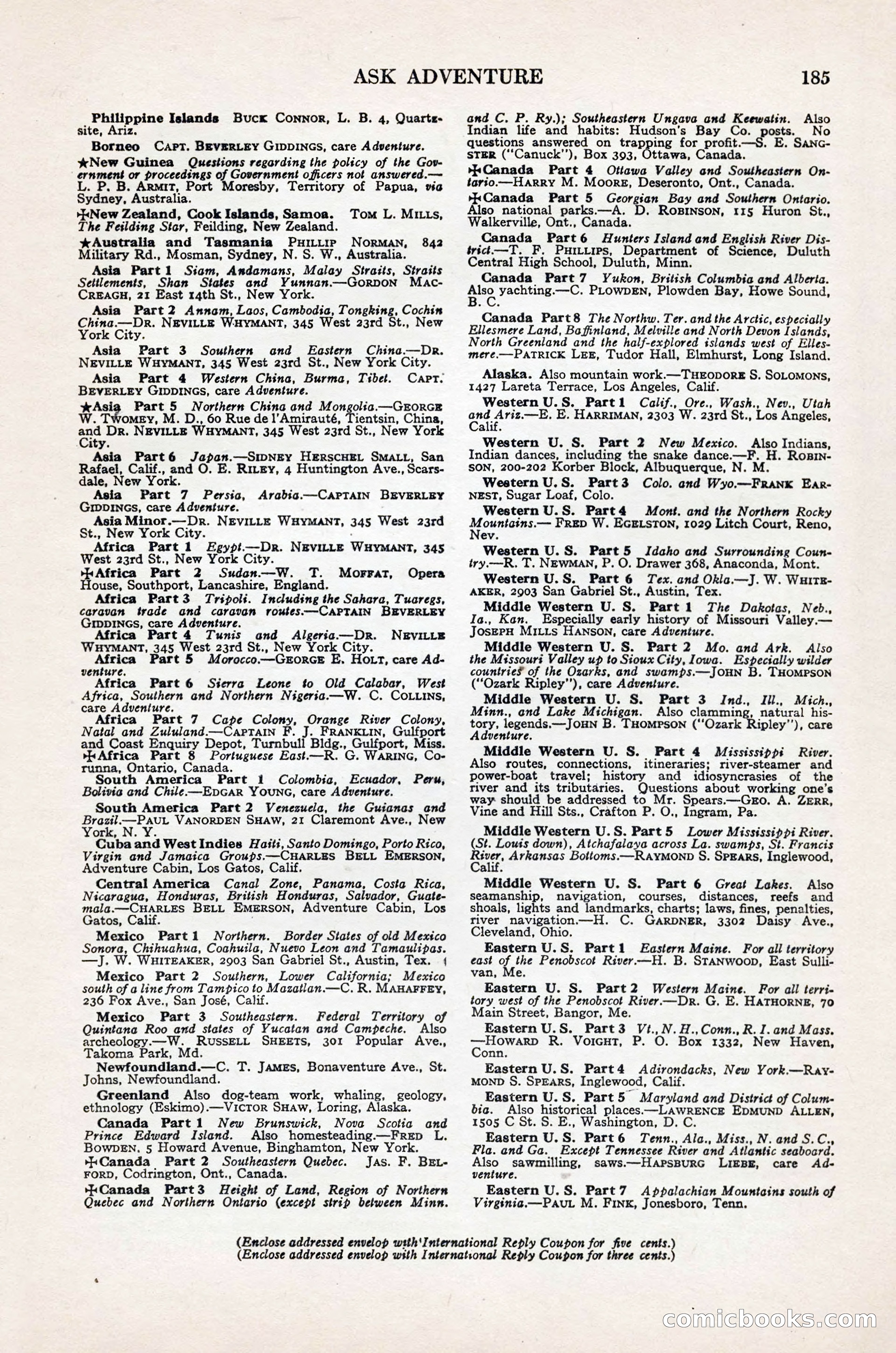 Adventure Magazine Cover, November 1, 1927 — page 199 of 208