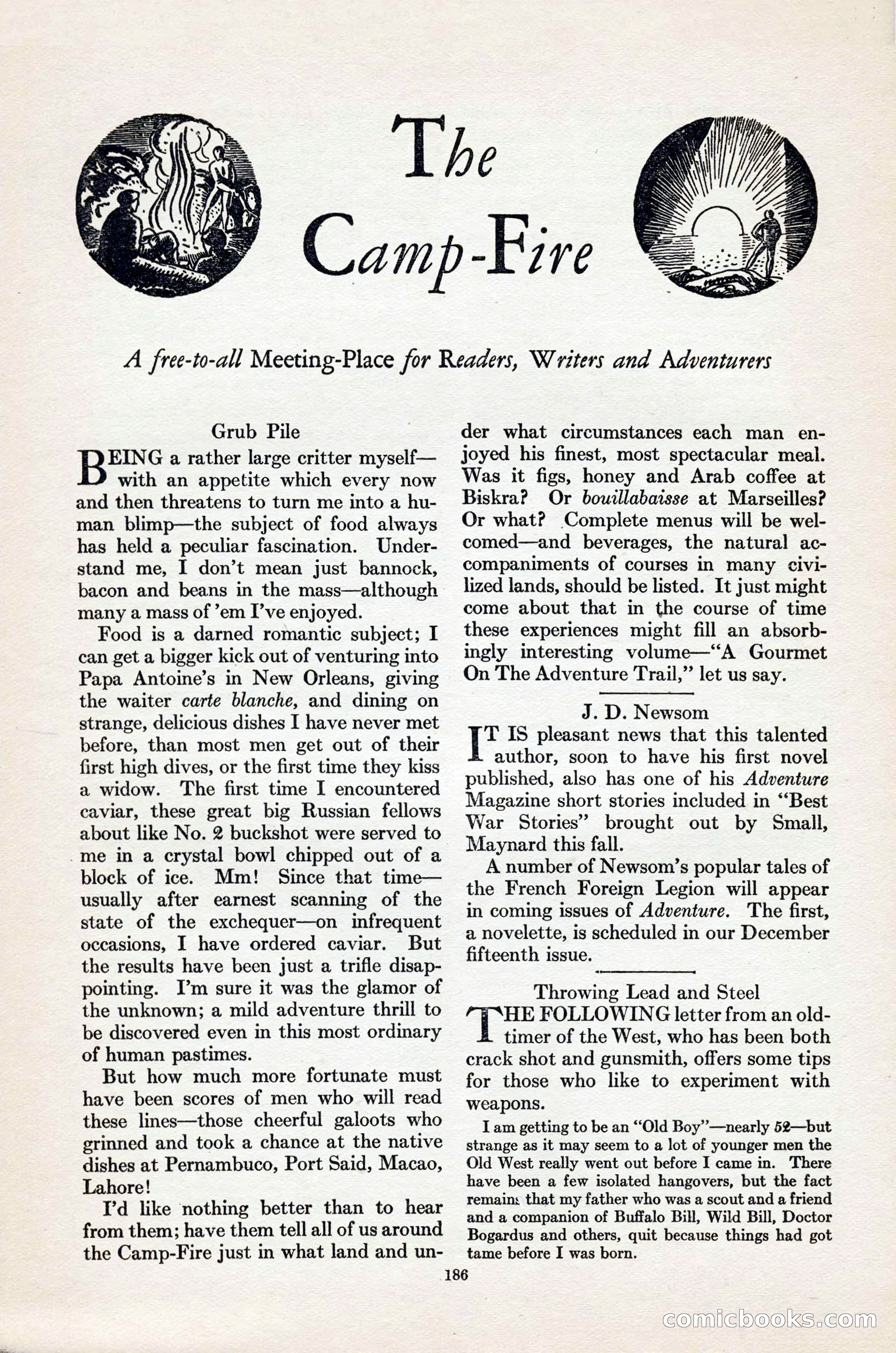 Adventure Magazine Cover, November 1, 1927 — page 200 of 208