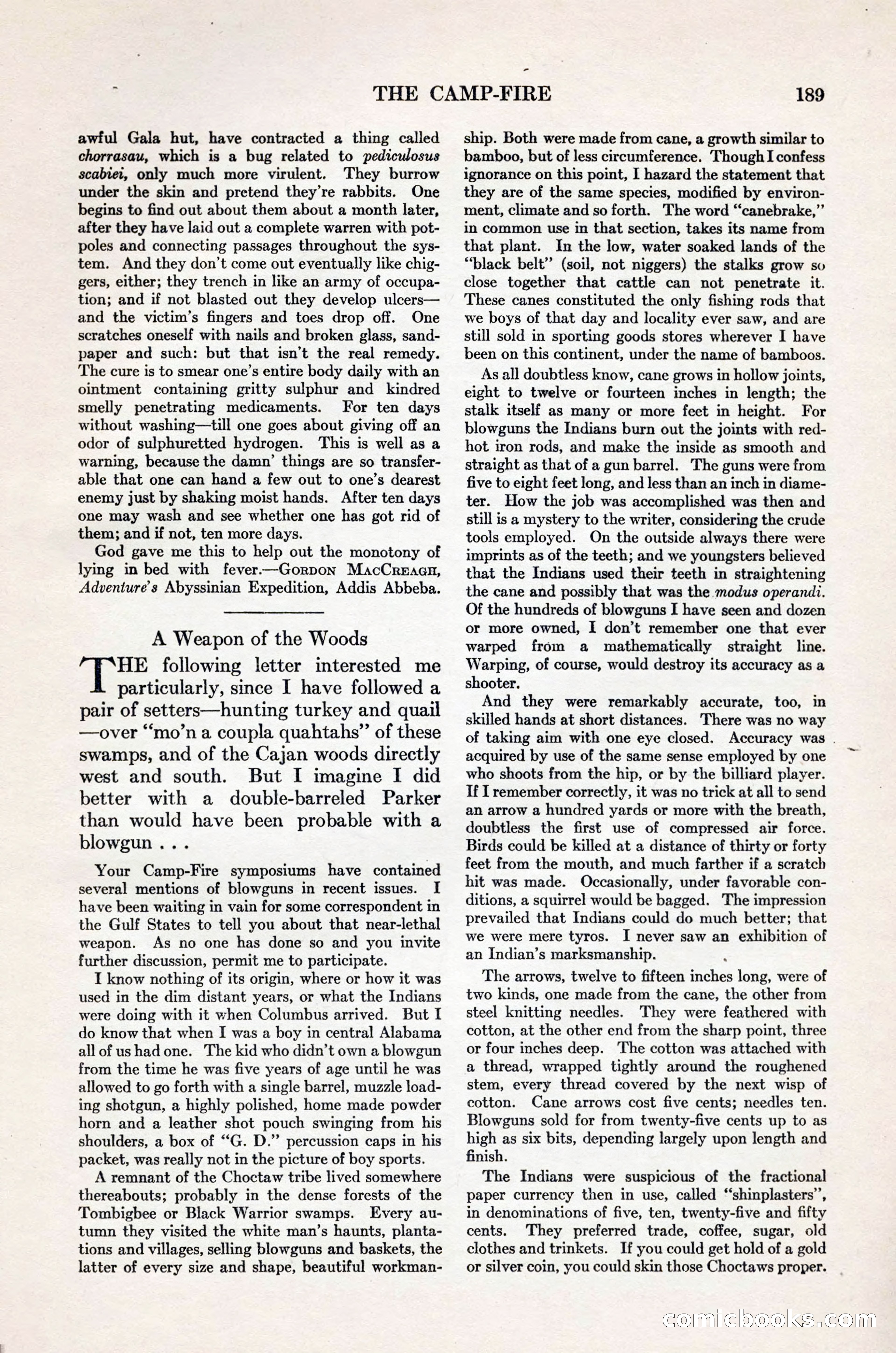 Adventure Magazine Cover, November 1, 1927 — page 203 of 208