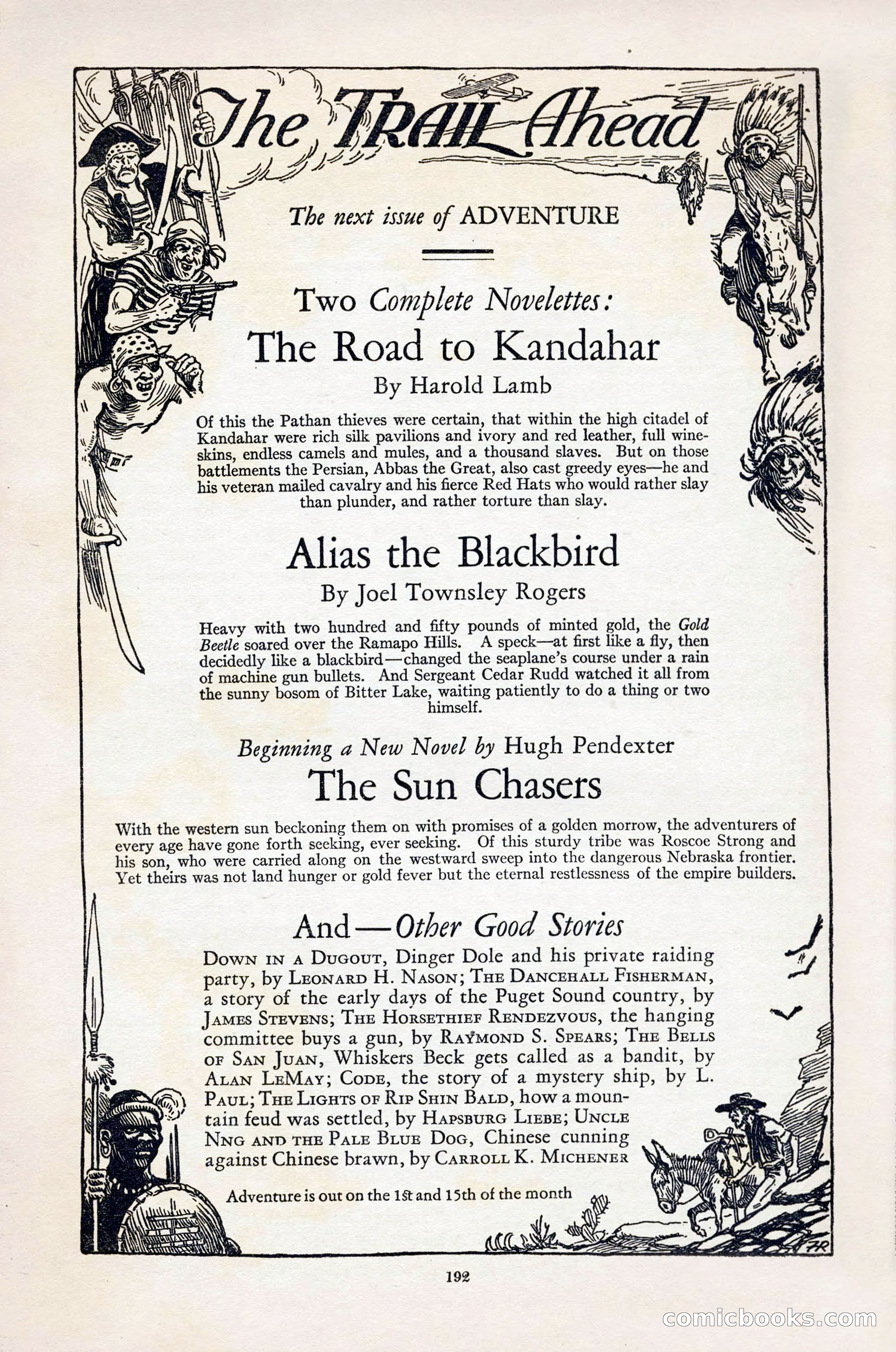 Adventure Magazine Cover, November 1, 1927 — page 206 of 208