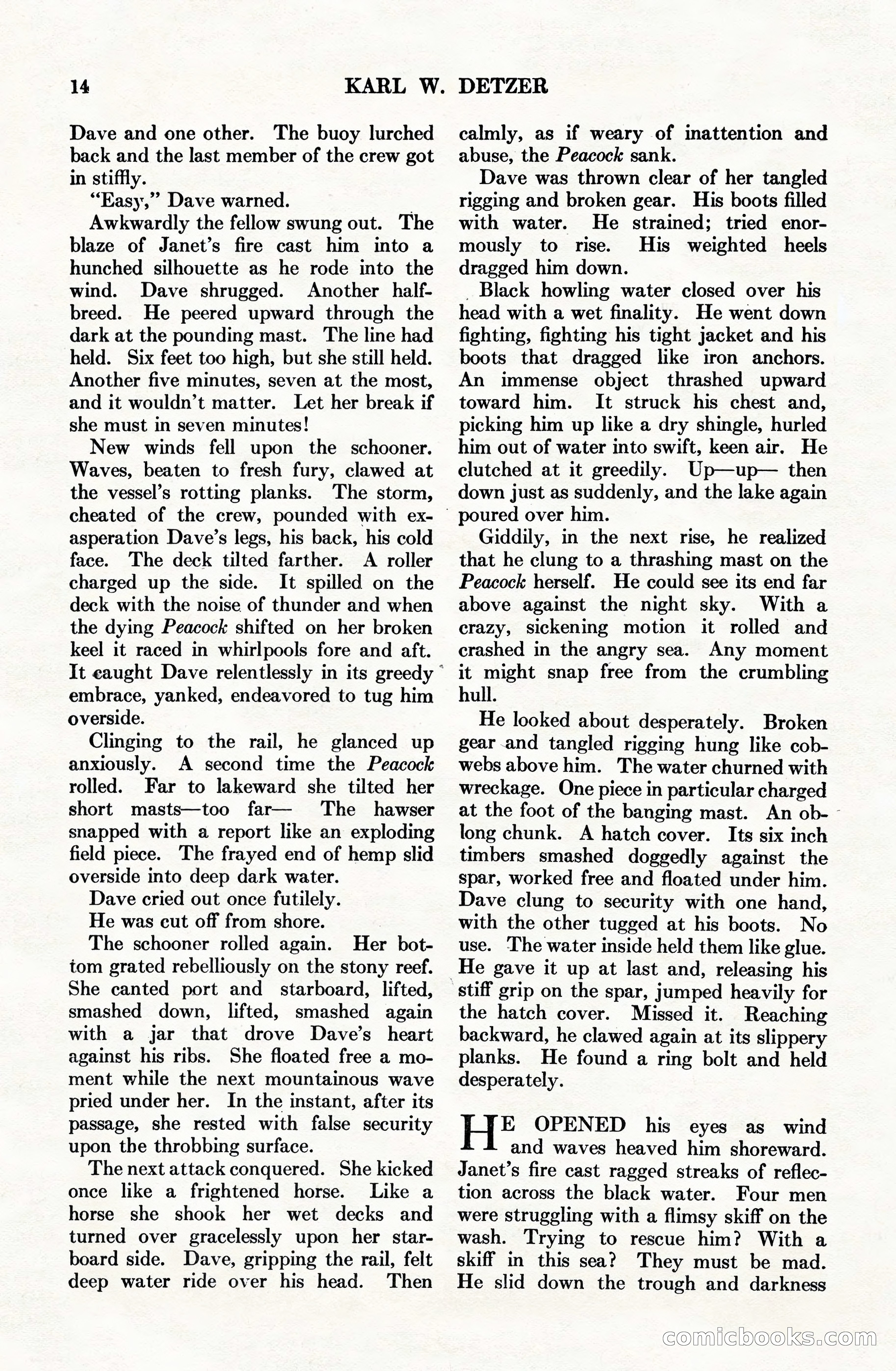 Adventure Magazine Cover, June 15, 1928 — page 16 of 194