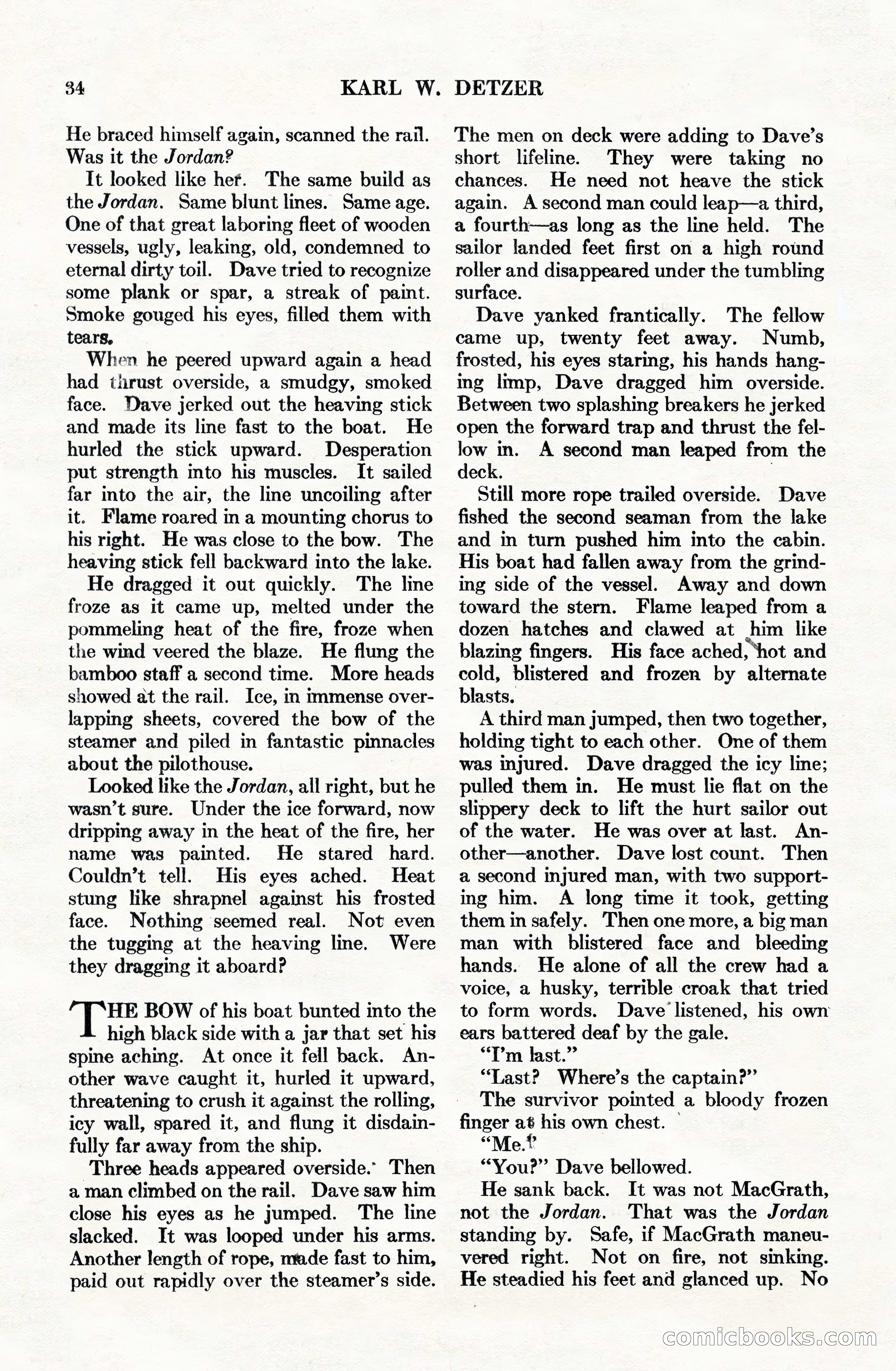Adventure Magazine Cover, June 15, 1928 — page 36 of 194