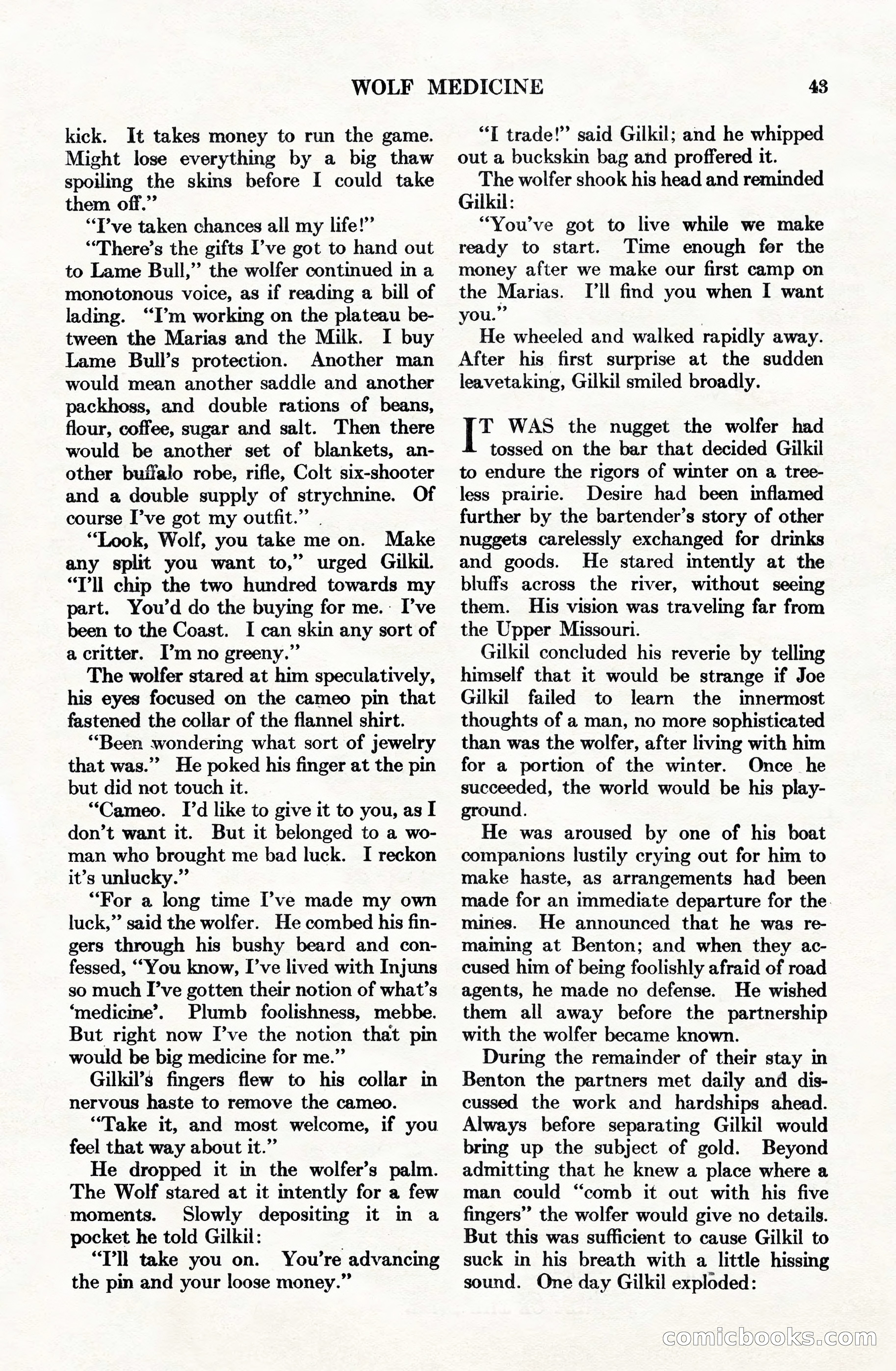 Adventure Magazine Cover, June 15, 1928 — page 45 of 194