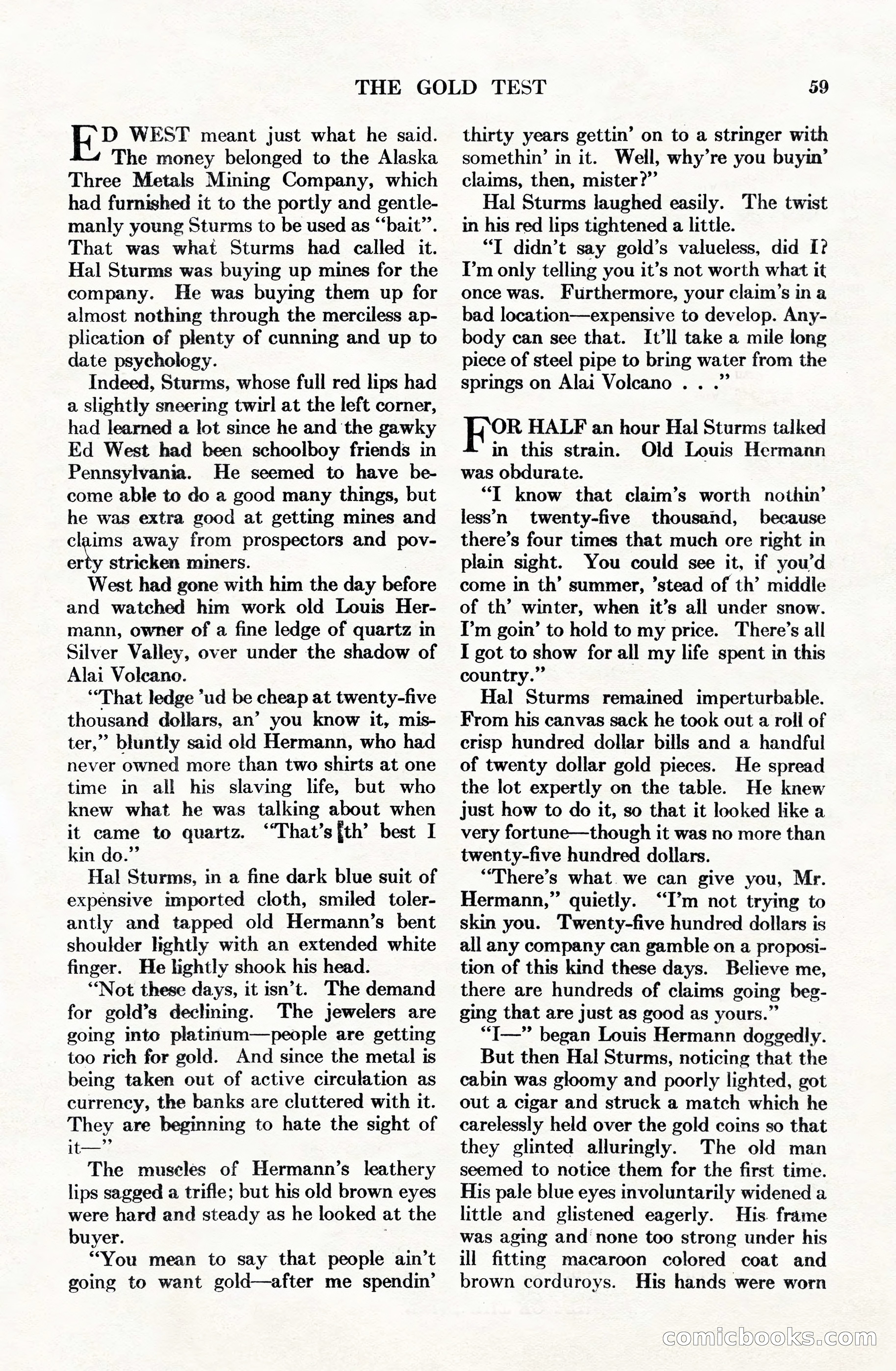 Adventure Magazine Cover, June 15, 1928 — page 61 of 194