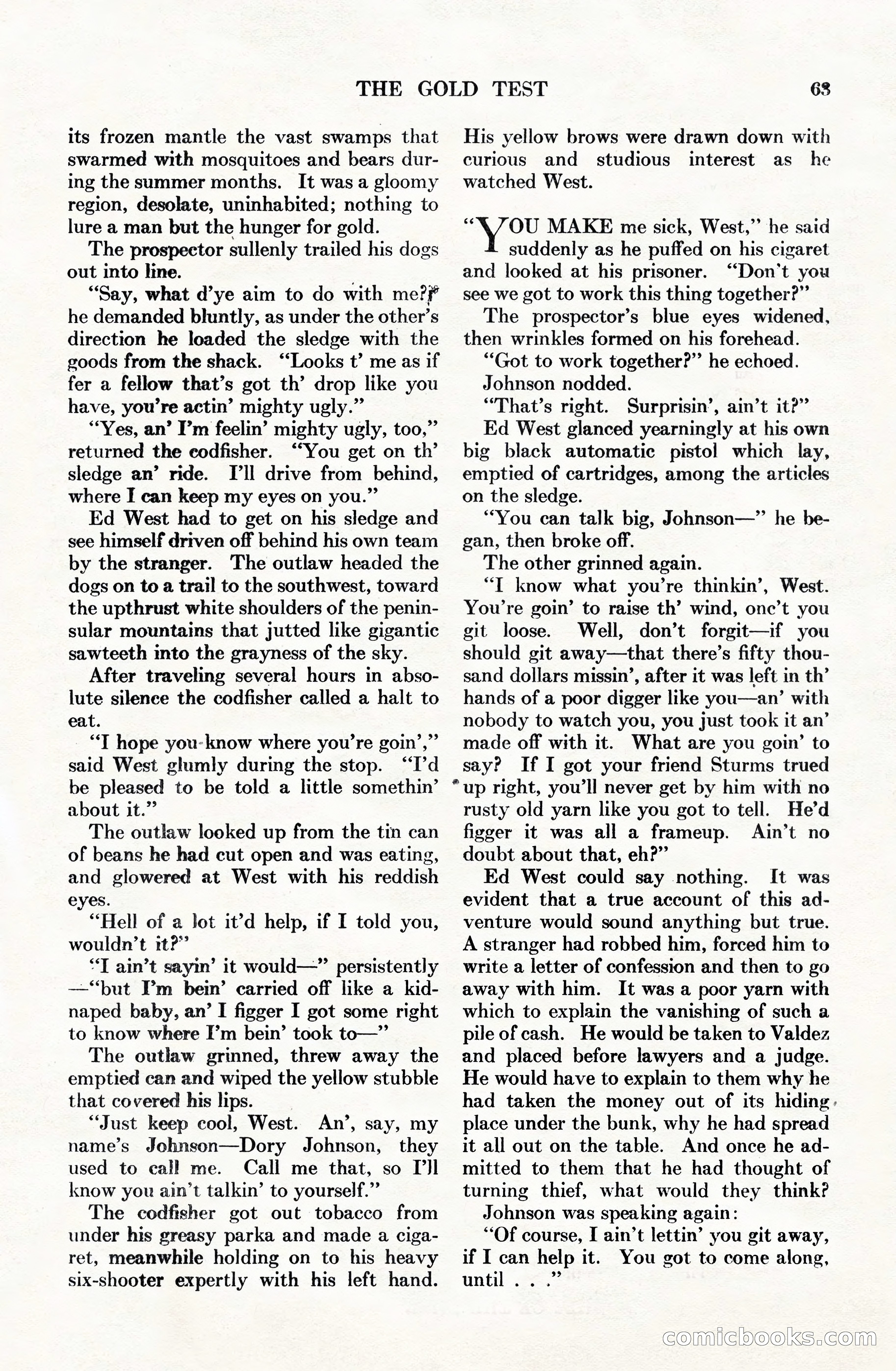Adventure Magazine Cover, June 15, 1928 — page 65 of 194