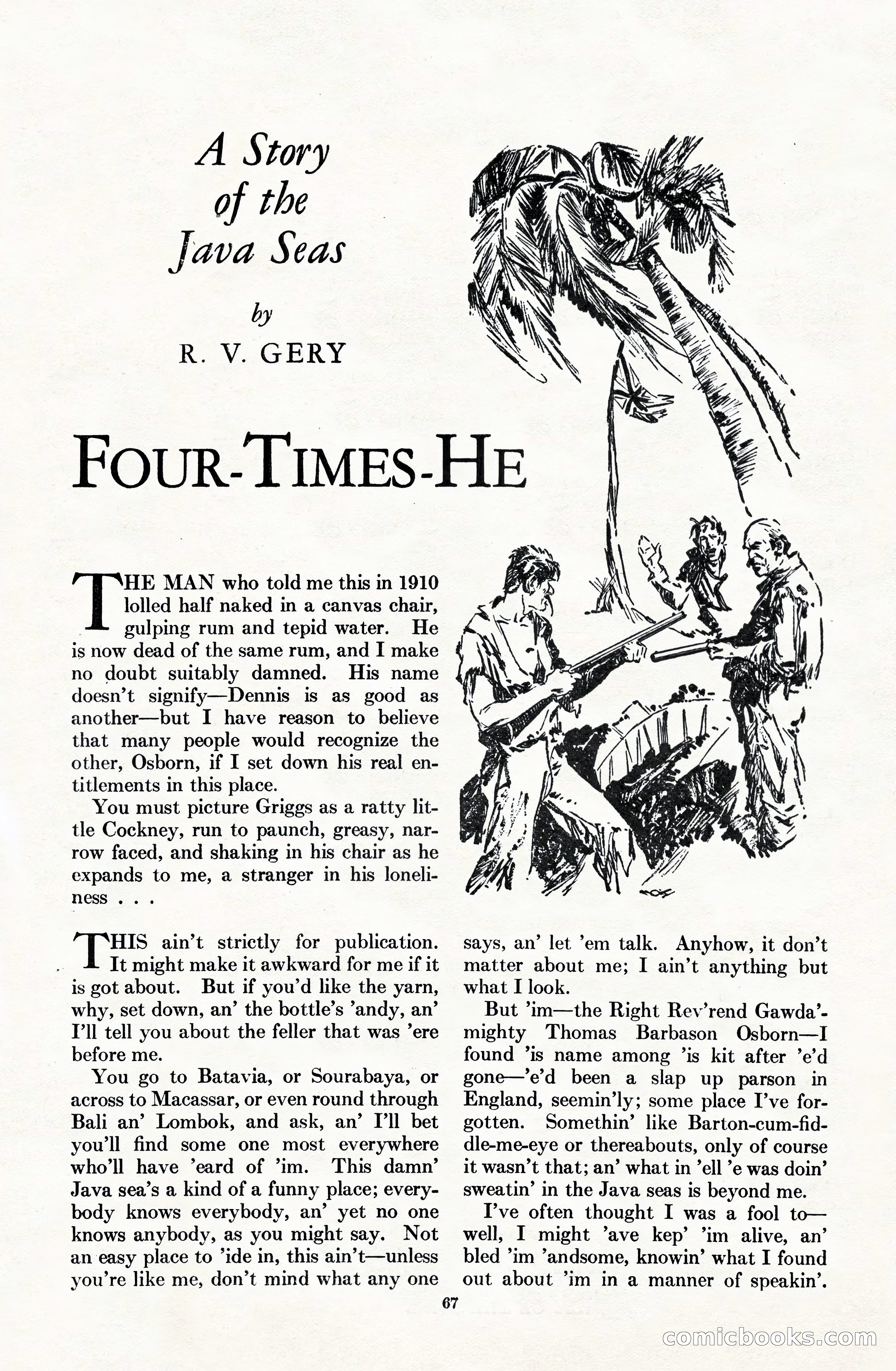 Adventure Magazine Cover, June 15, 1928 — page 69 of 194