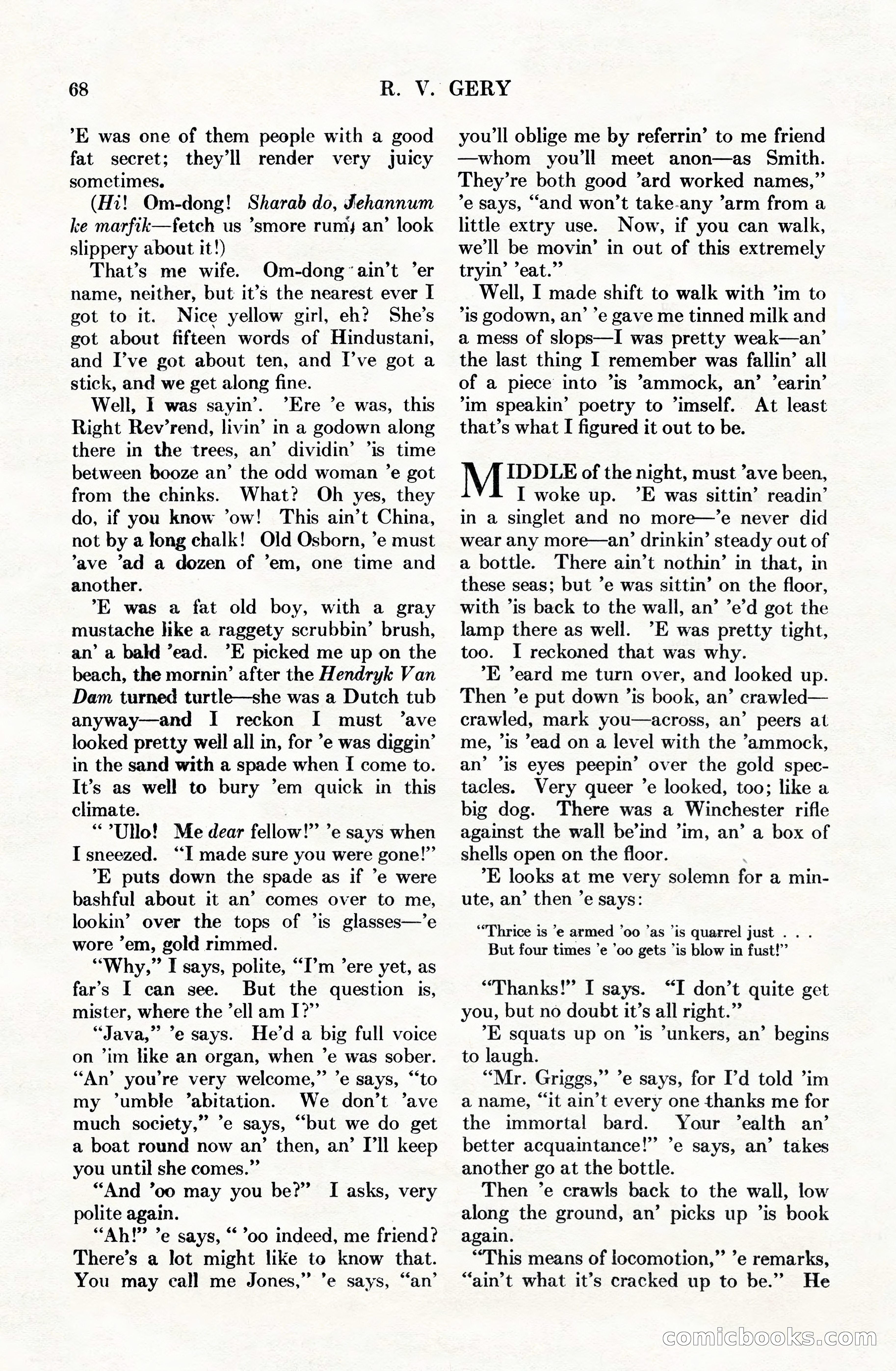 Adventure Magazine Cover, June 15, 1928 — page 70 of 194